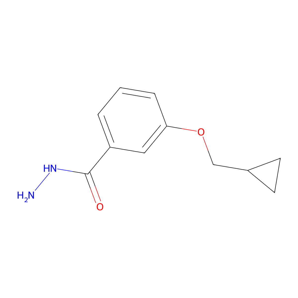 3-(Cyclopropylmethoxy)benzohydrazide molecular structure, CAS 2340293-60-7