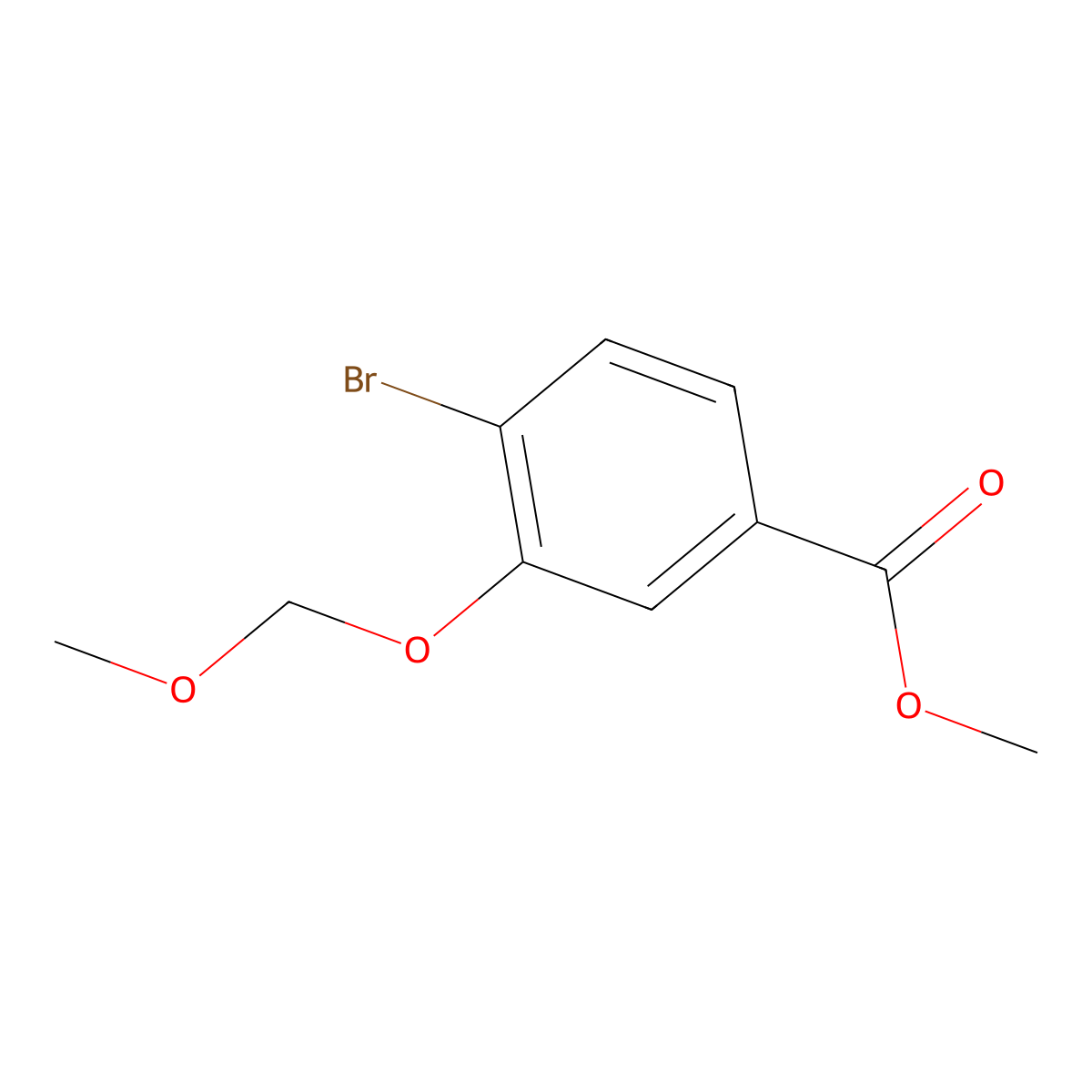 Methyl 4-bromo-3-(methoxymethoxy)benzoate molecular structure, CAS 2340293-91-4