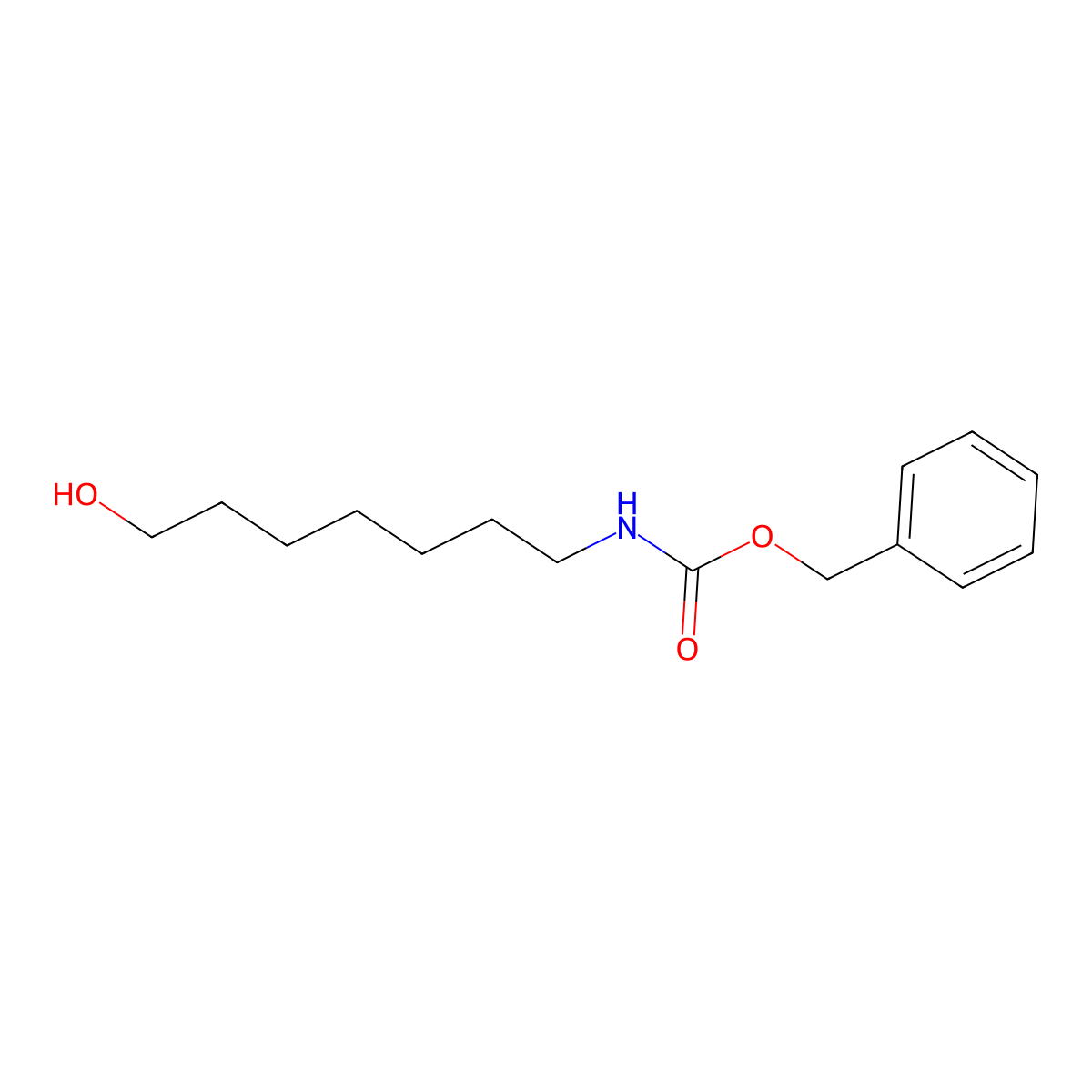 Benzyl (7-hydroxyheptyl)carbamate molecular structure, CAS 2340294-36-0