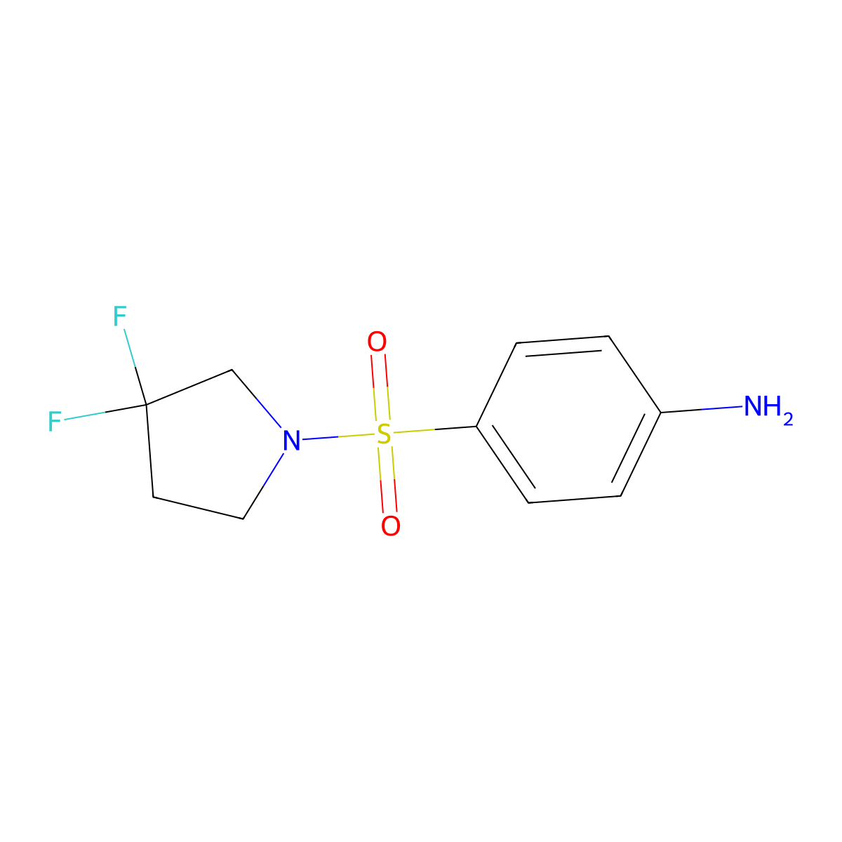 4-((3,3-Difluoropyrrolidin-1-yl)sulfonyl)aniline molecular structure, CAS 2340294-48-4