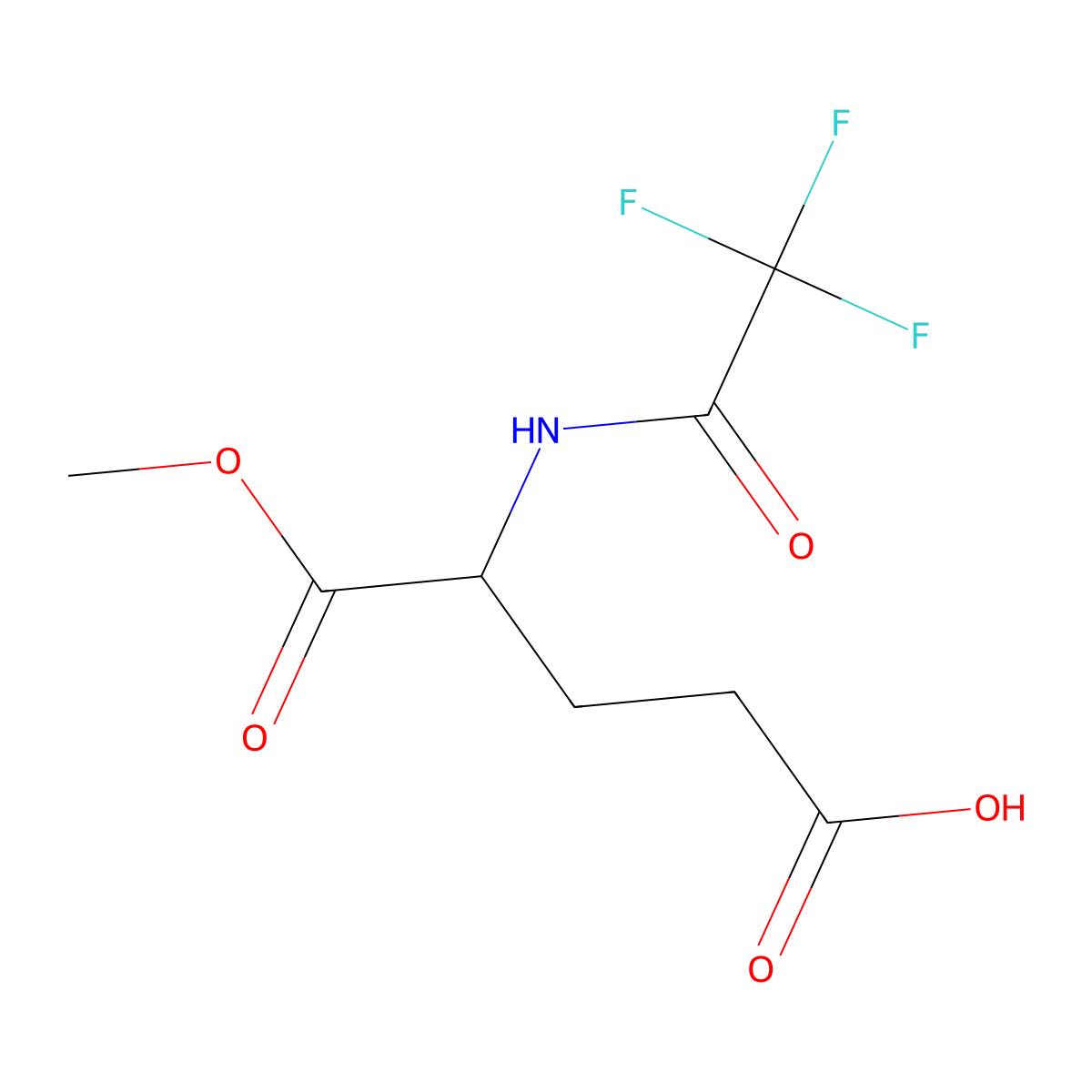 (4S)-5-Methoxy-5-oxo-4-[(2,2,2-trifluoroacetyl)amino]pentanoic acid molecular structure, CAS 23403-47-6