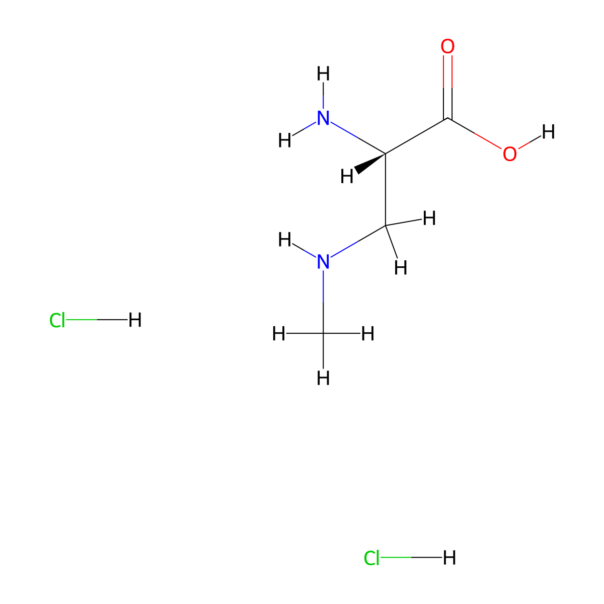 (2S)-2-amino-3-(methylamino)propanoic acid dihydrochloride molecular structure, CAS 2340337-60-0
