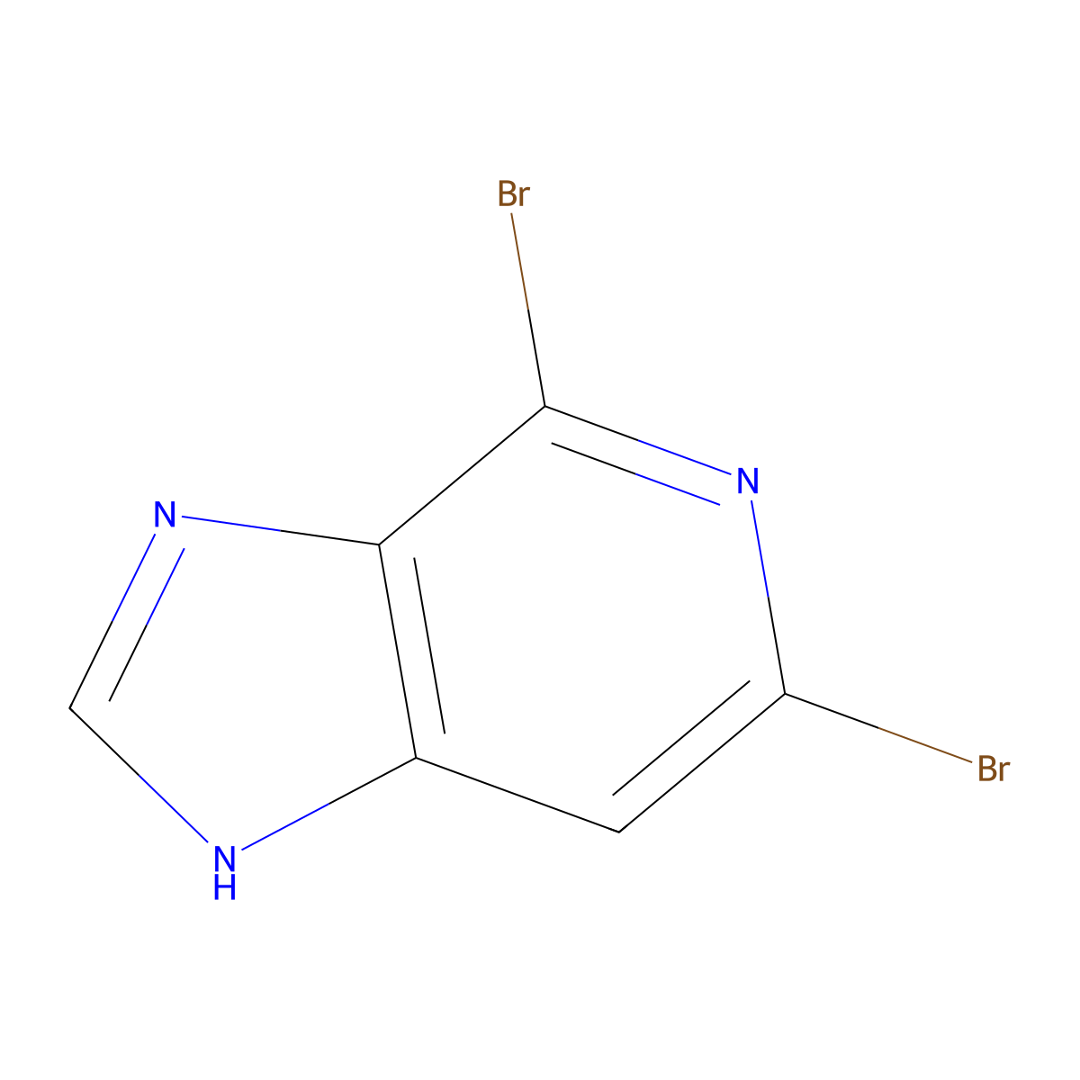 4,6-Dibromo-1H-imidazo[4,5-C]pyridine molecular structure, CAS 2340357-03-9