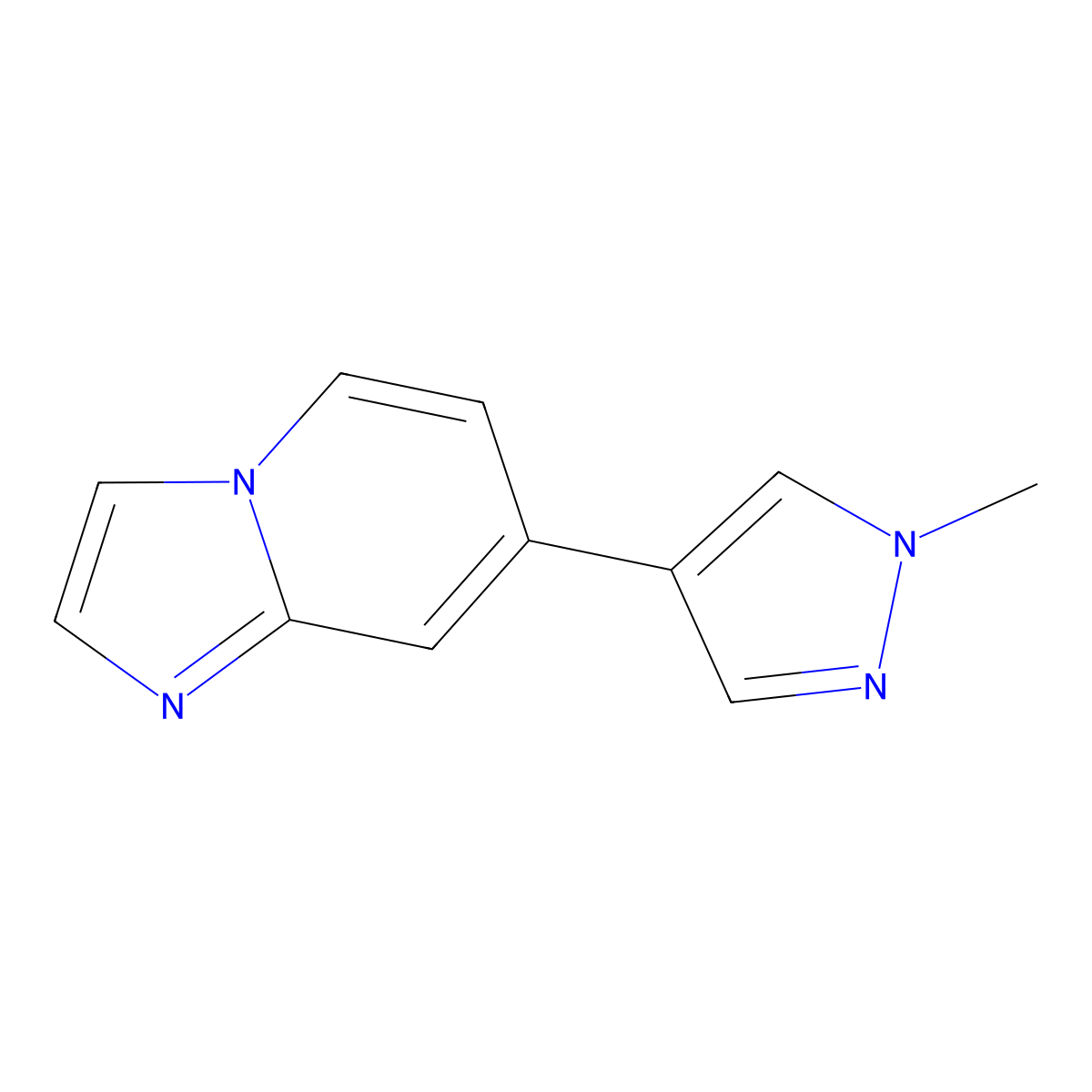 7-(1-Methyl-1H-pyrazol-4-yl)imidazo[1,2-a]pyridine molecular structure, CAS 2340391-42-4