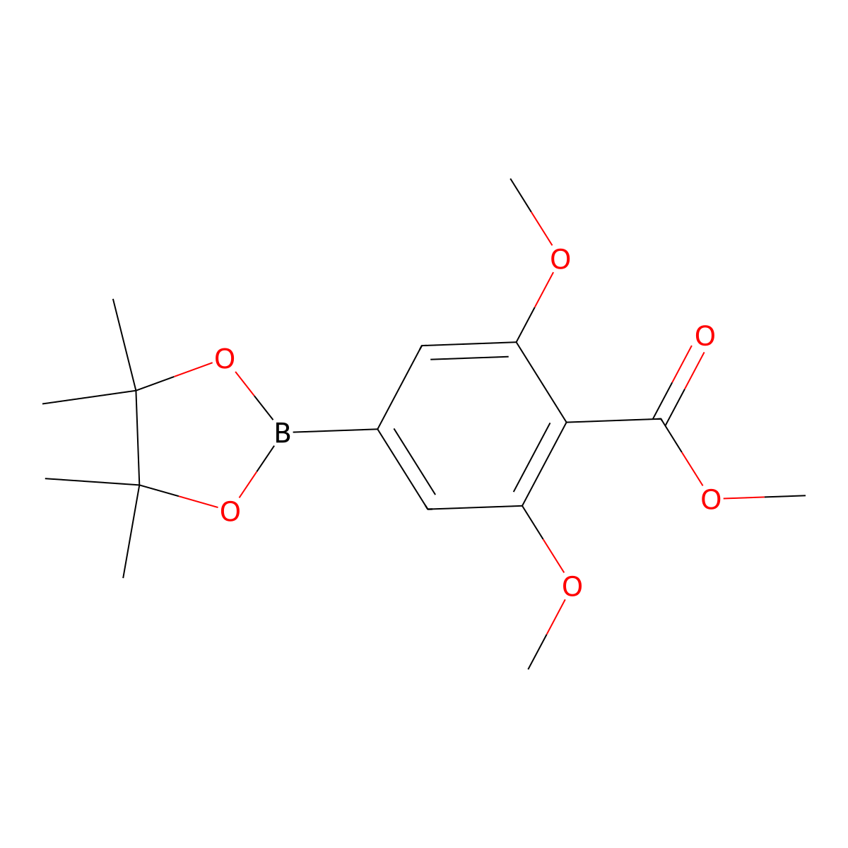 Methyl 2,6-dimethoxy-4-(4,4,5,5-tetramethyl-1,3,2-dioxaborolan-2-yl)benzoate molecular structure, CAS 2340391-53-7