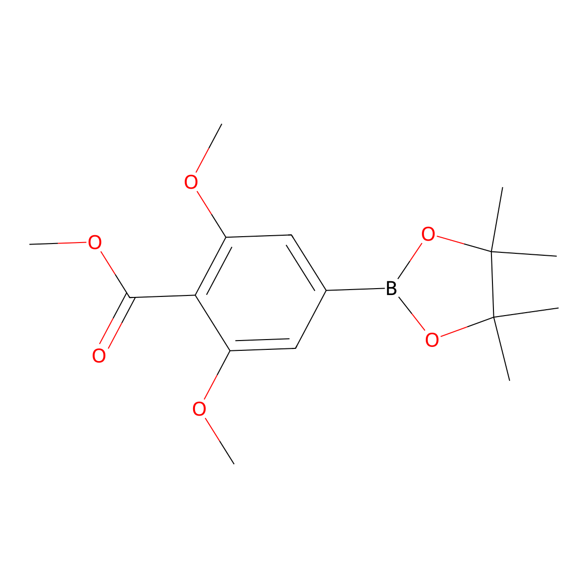 Methyl 2,6-dimethoxy-4-(4,4,5,5-tetramethyl-1,3,2-dioxaborolan-2-yl)benzoate molecular structure, CAS 2340391-53-7