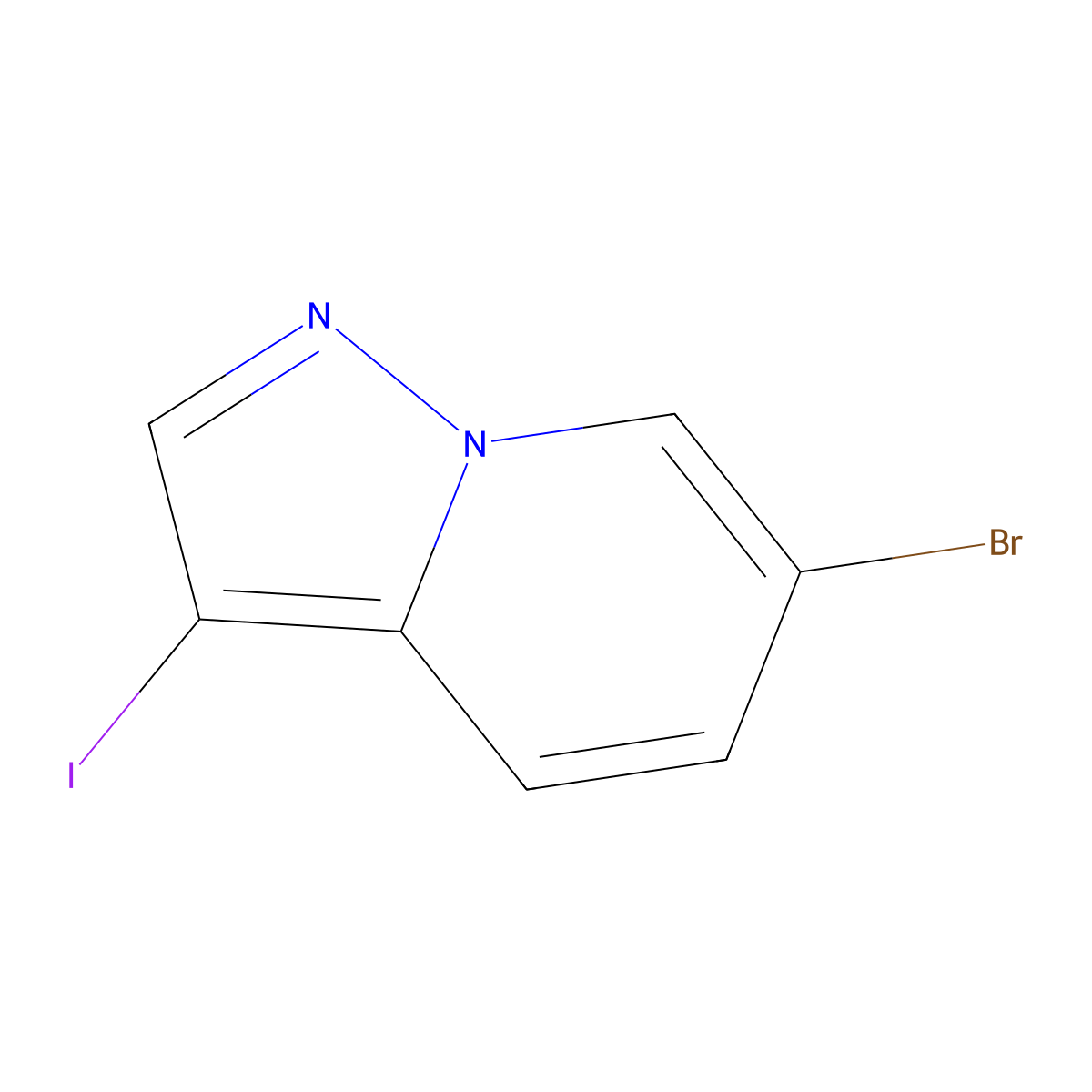6-Bromo-3-iodopyrazolo[1,5-a]pyridine molecular structure, CAS 2340391-55-9