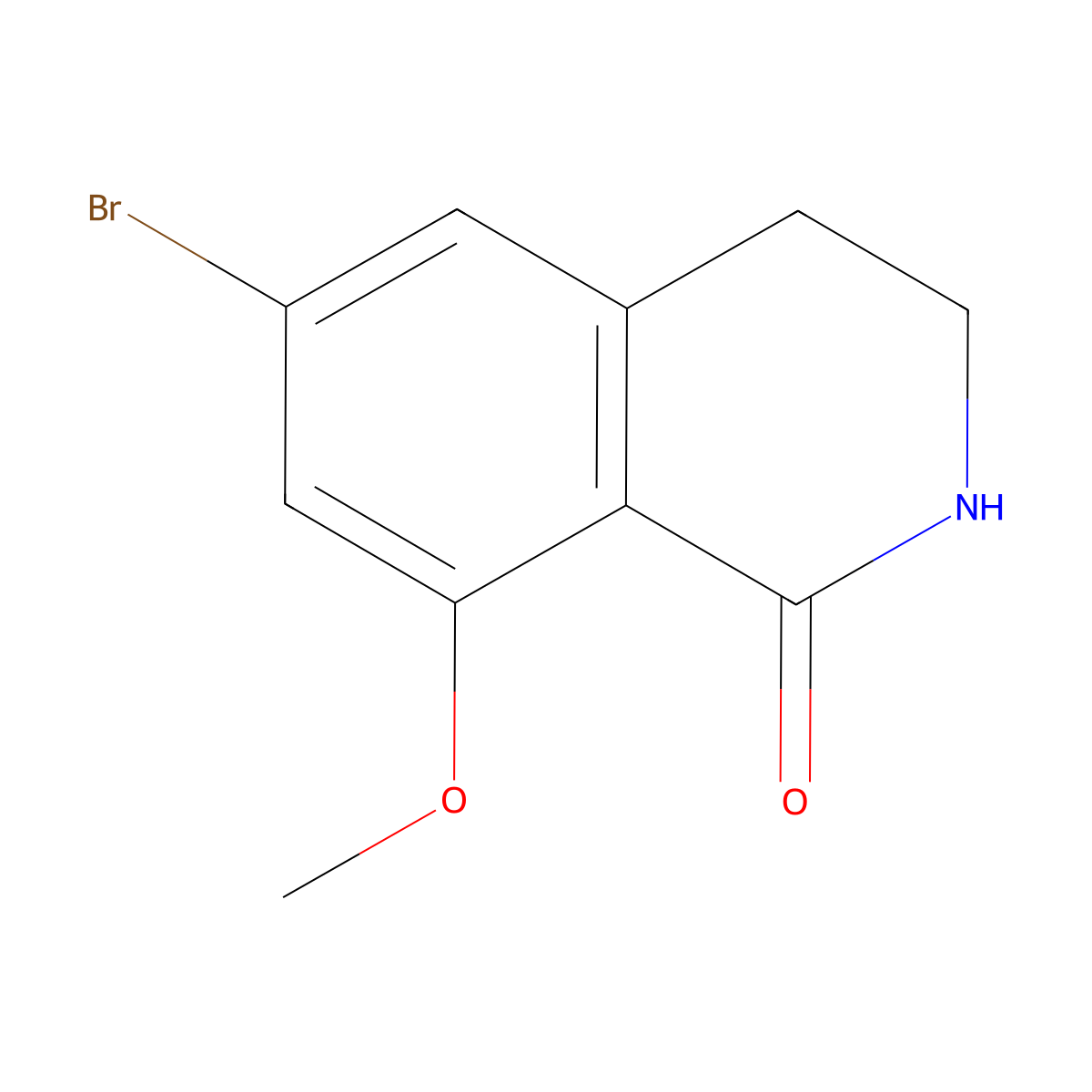 6-Bromo-8-methoxy-3,4-dihydroisoquinolin-1(2H)-one molecular structure, CAS 2340392-80-3