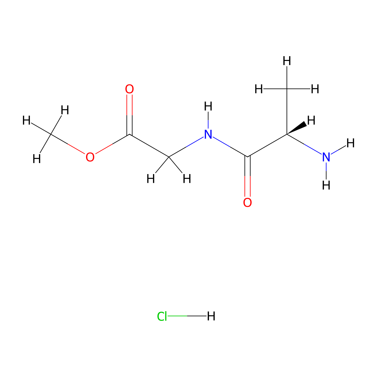 H-Ala-gly-ome hcl molecular structure, CAS 23404-09-3