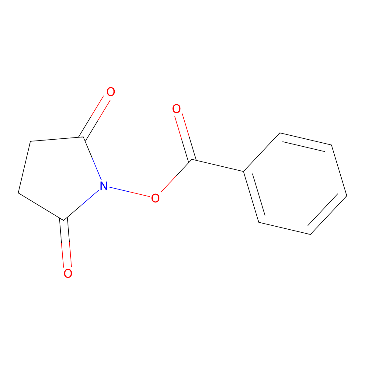 2,5-Dioxopyrrolidin-1-yl benzoate molecular structure, CAS 23405-15-4