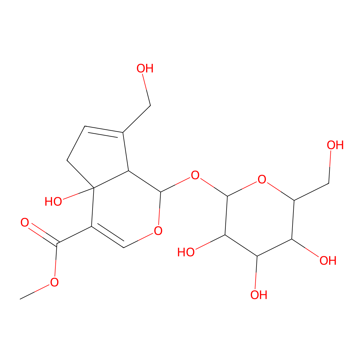 Theviridoside molecular structure, CAS 23407-76-3