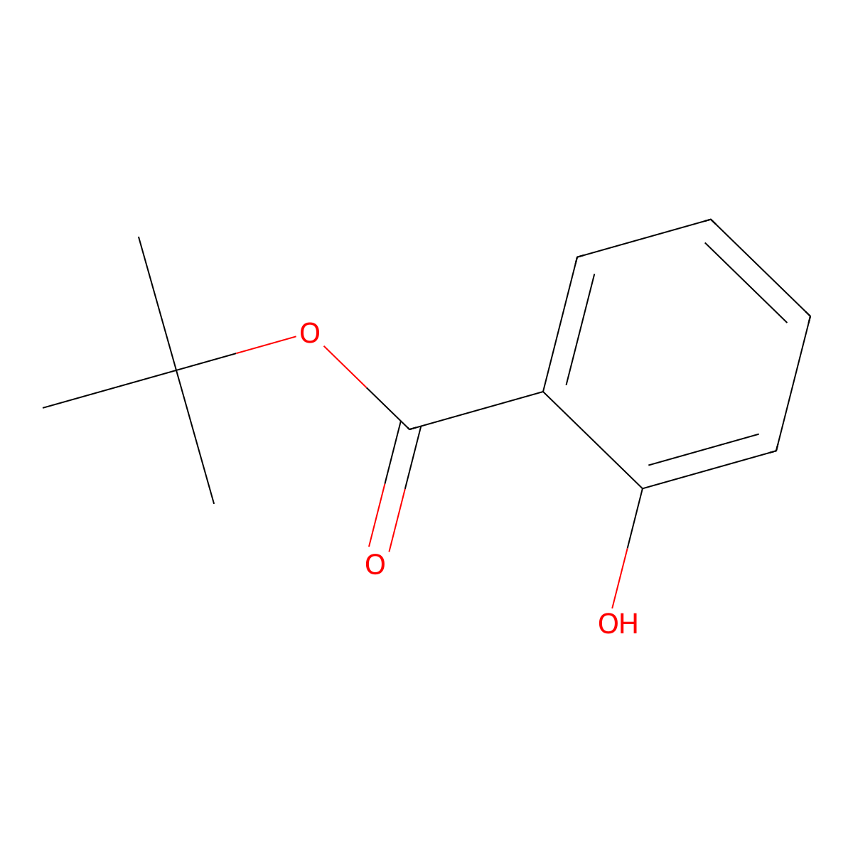Tert-butyl 2-hydroxybenzoate molecular structure, CAS 23408-05-1