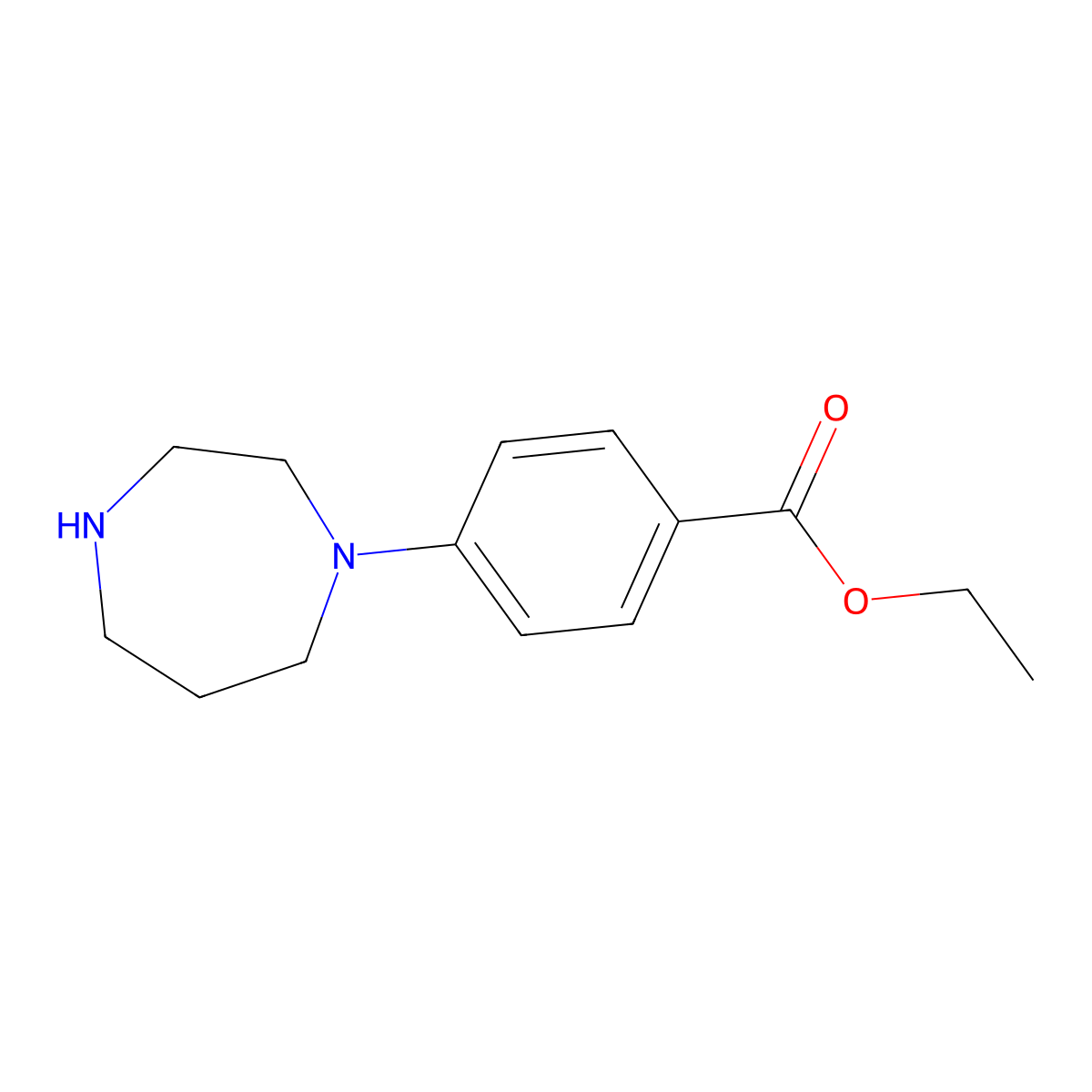 Ethyl 4-(1,4-diazepan-1-yl)benzoate molecular structure, CAS 234081-75-5