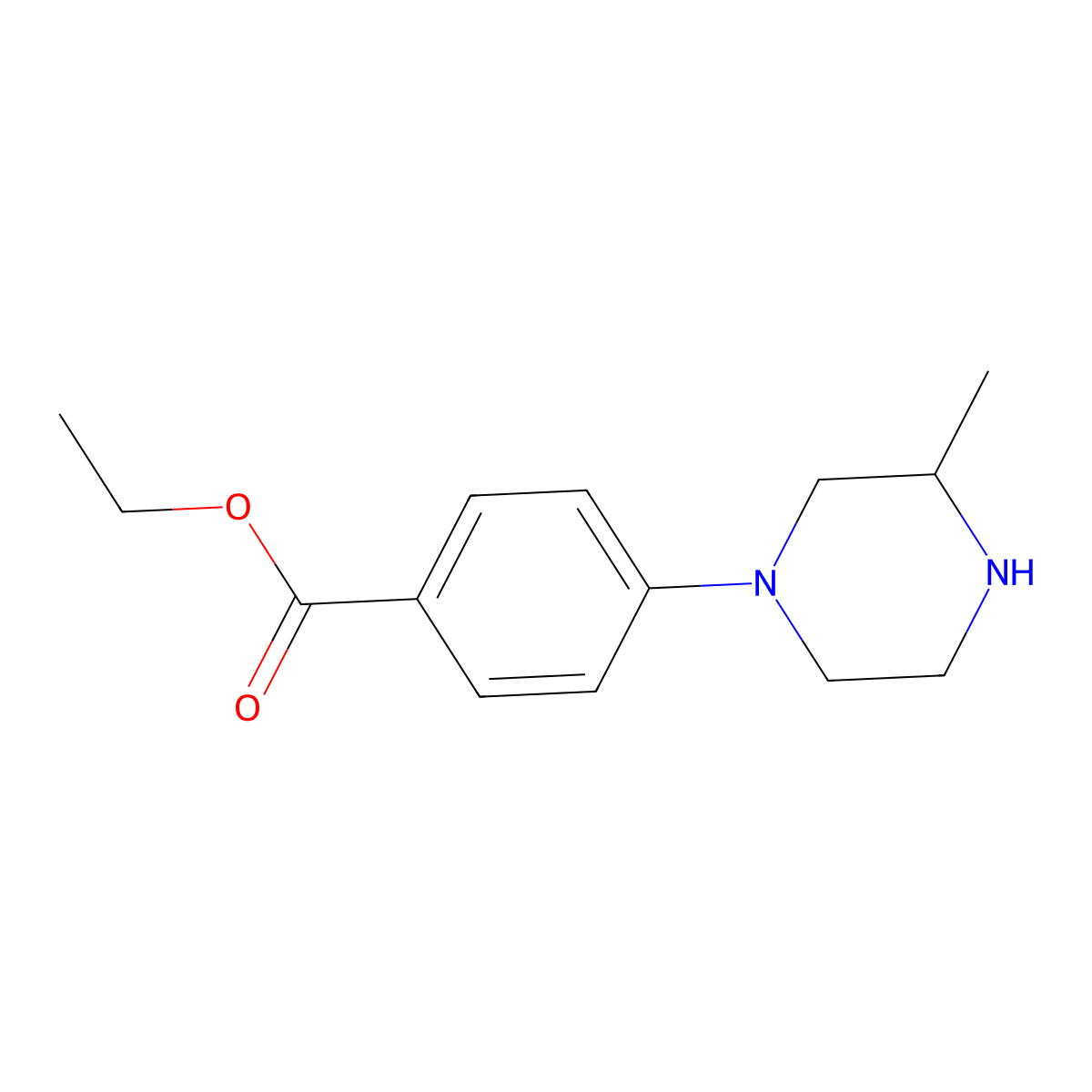 Ethyl 4-(3-methylpiperazin-1-yl)benzoate molecular structure, CAS 234081-81-3