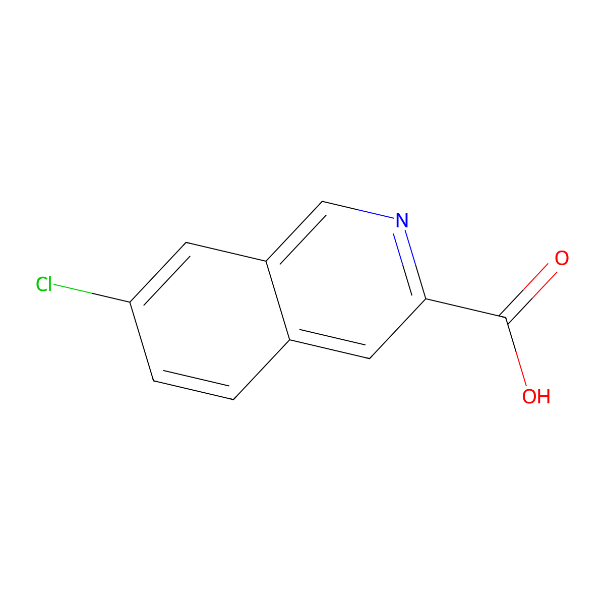 7-Chloroisoquinoline-3-carboxylic acid molecular structure, CAS 234098-55-6