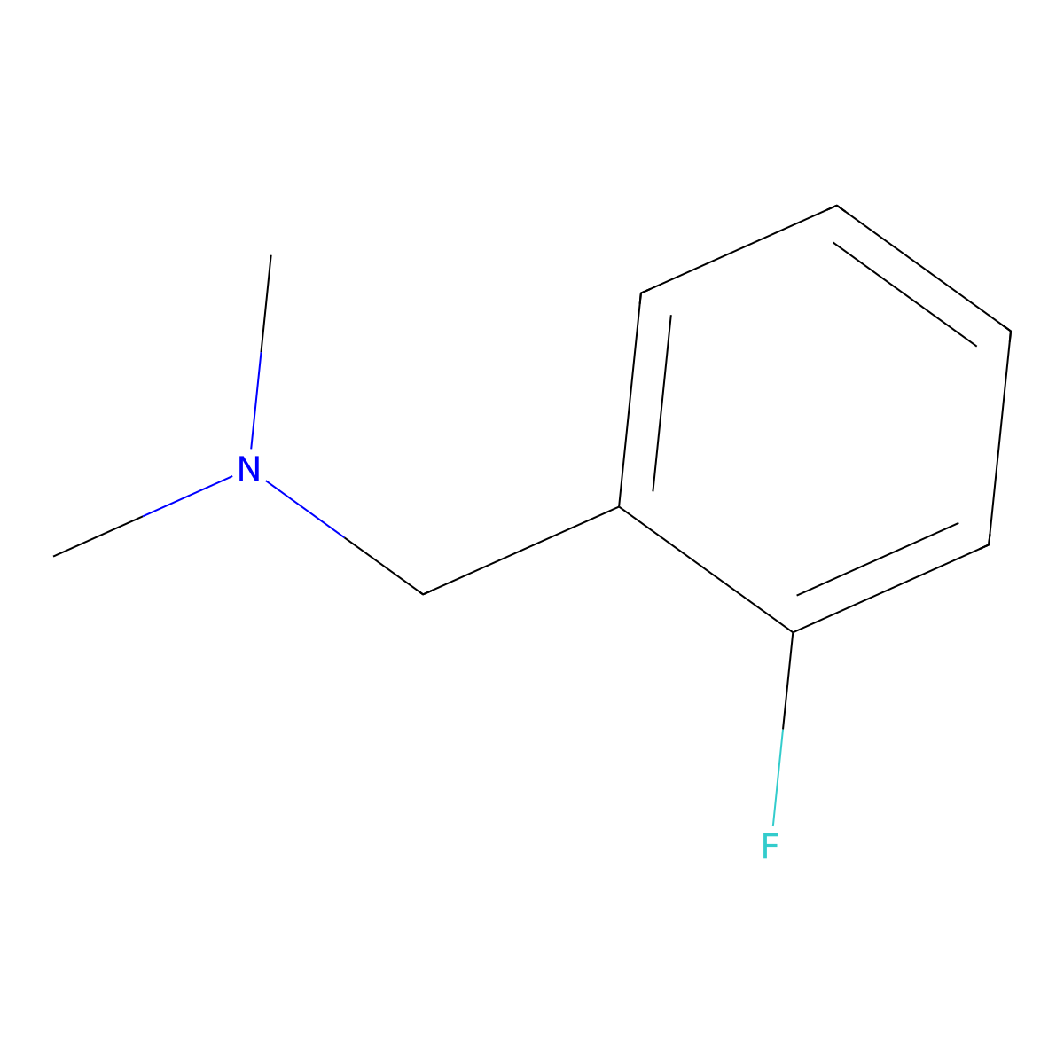 1-(2-Fluorophenyl)-N,N-dimethylmethanamine molecular structure, CAS 2341-21-1
