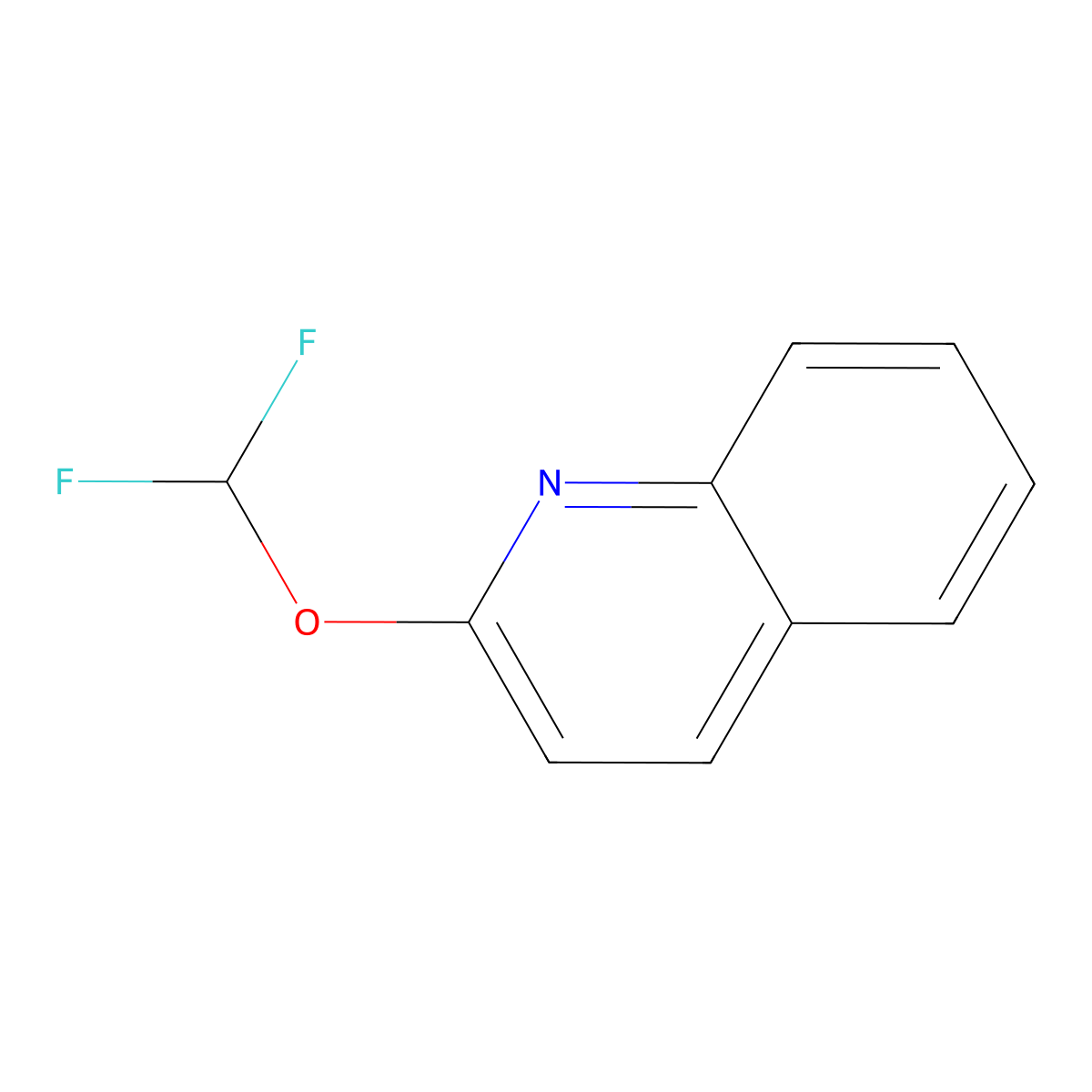 2-(Difluoromethoxy)quinoline molecular structure, CAS 2341-27-7