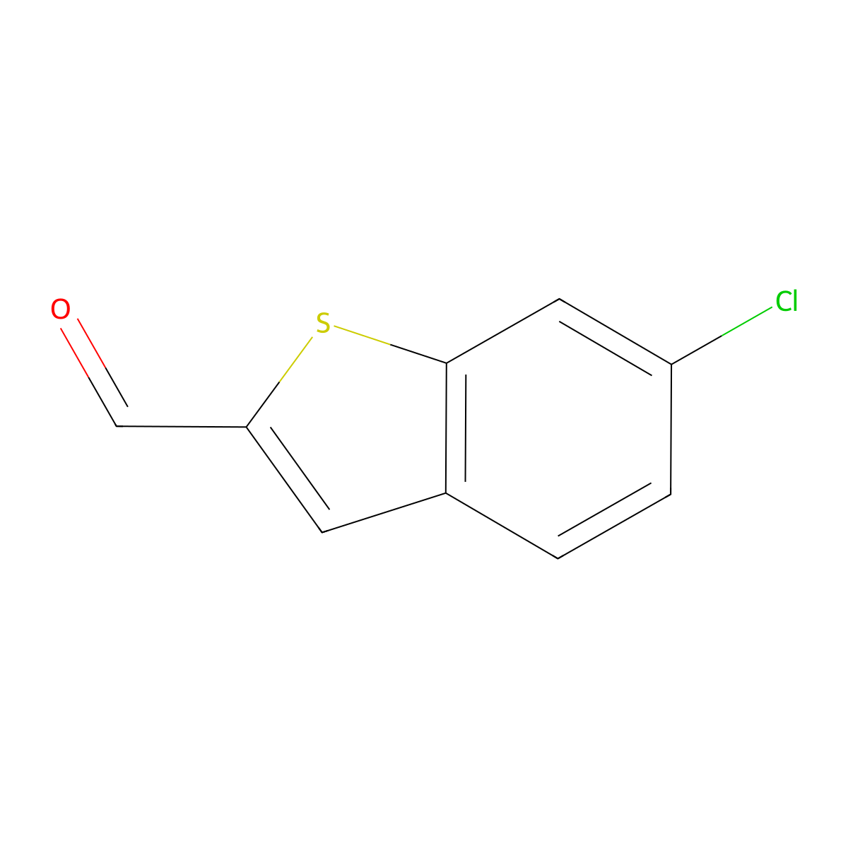 6-Chlorobenzo[b]thiophene-2-carboxaldehyde molecular structure, CAS 234107-52-9
