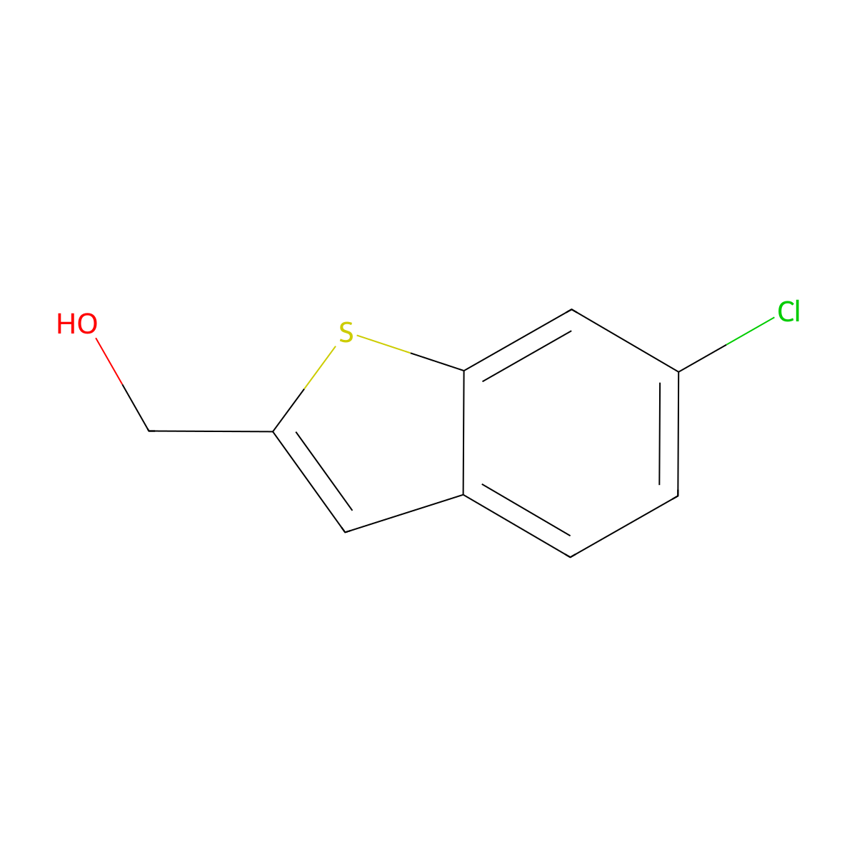 (6-Chloro-1-benzothiophen-2-yl)methanol molecular structure, CAS 234107-53-0