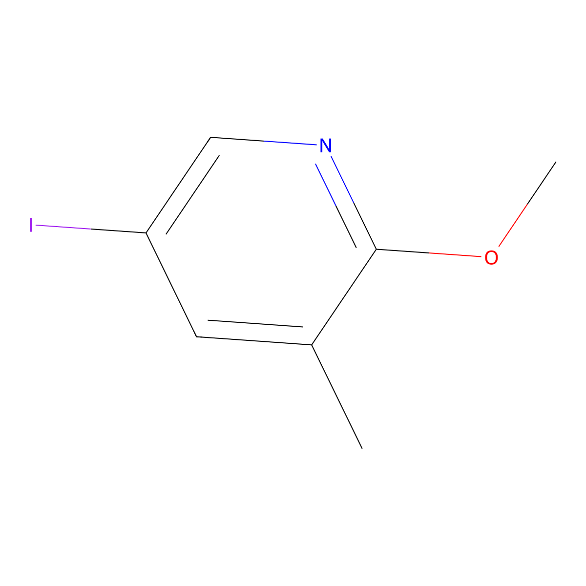 5-Iodo-2-methoxy-3-methylpyridine molecular structure, CAS 234107-95-0