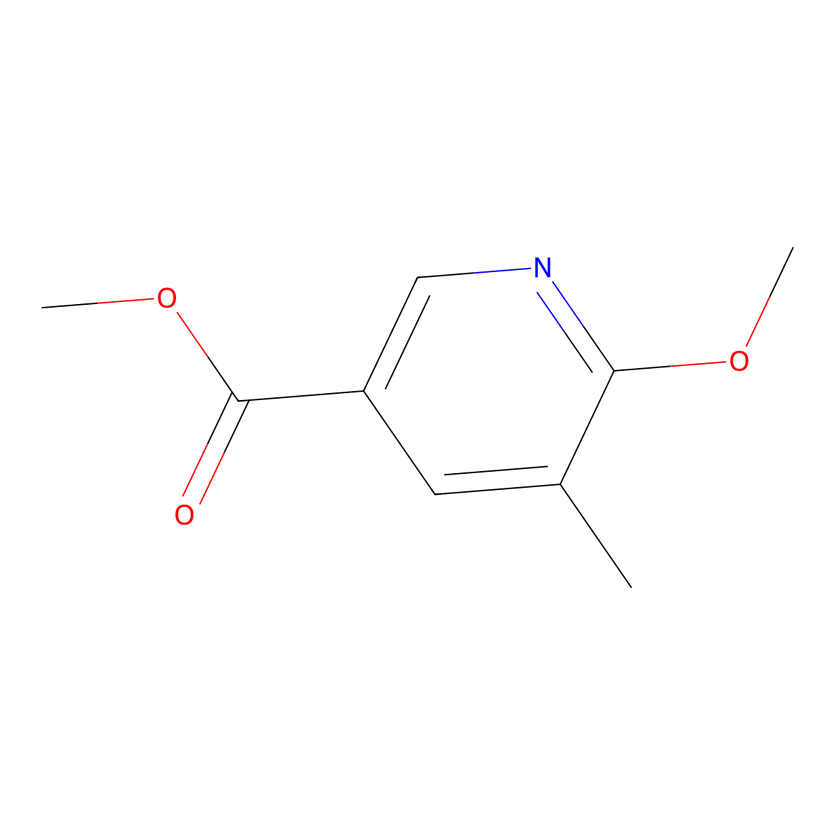 Methyl 6-methoxy-5-methylpyridine-3-carboxylate molecular structure, CAS 234107-97-2