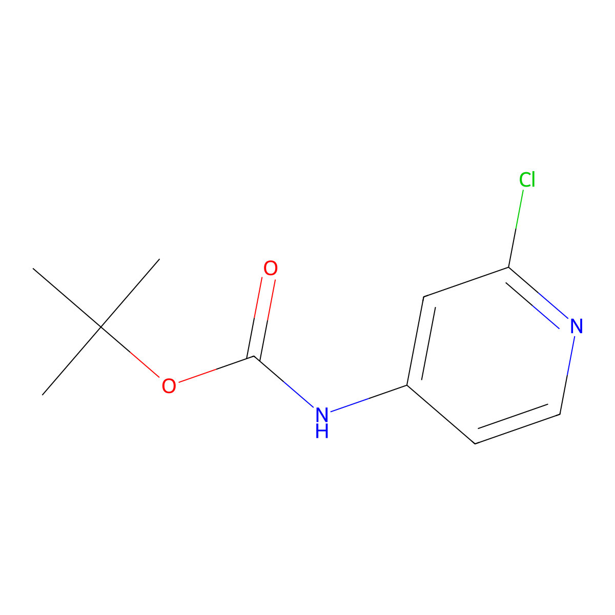 tert-butyl N-(2-chloropyridin-4-yl)carbamate molecular structure, CAS 234108-73-7