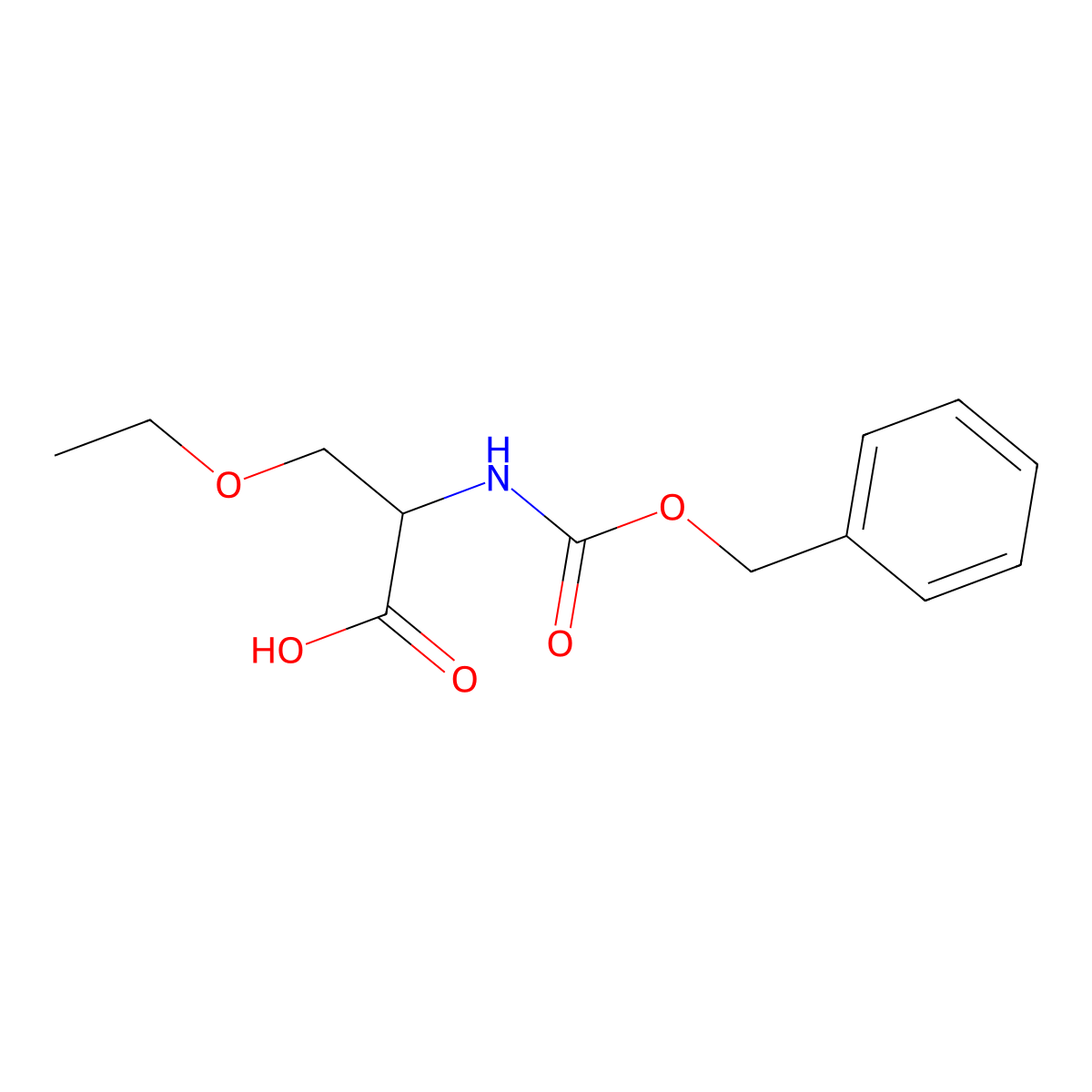 (2S)-2-{[(benzyloxy)carbonyl]amino}-3-ethoxypropanoic acid molecular structure, CAS 234109-19-4