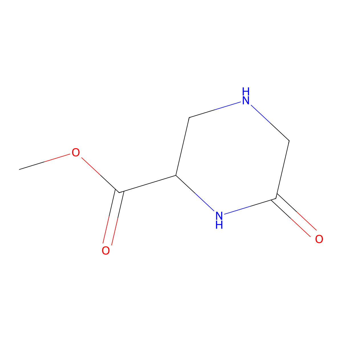 (S)-methyl 6-oxopiperazine-2-carboxylate molecular structure, CAS 234109-21-8