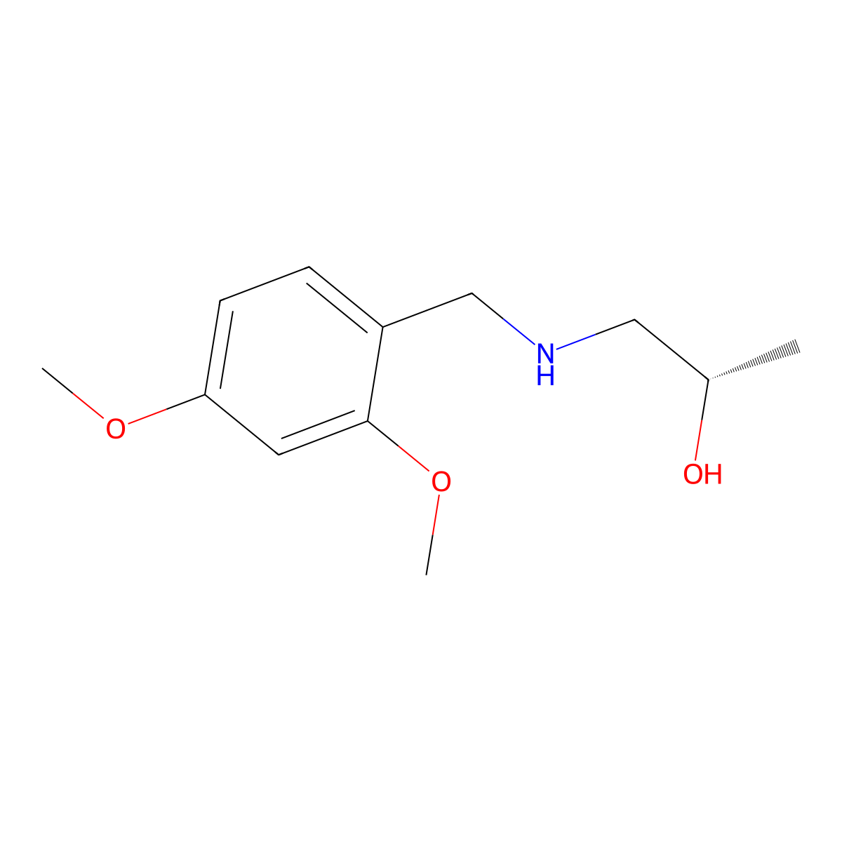 (2S)-1-[[(2,4-Dimethoxyphenyl)methyl]amino]-2-propanol molecular structure, CAS 234109-22-9