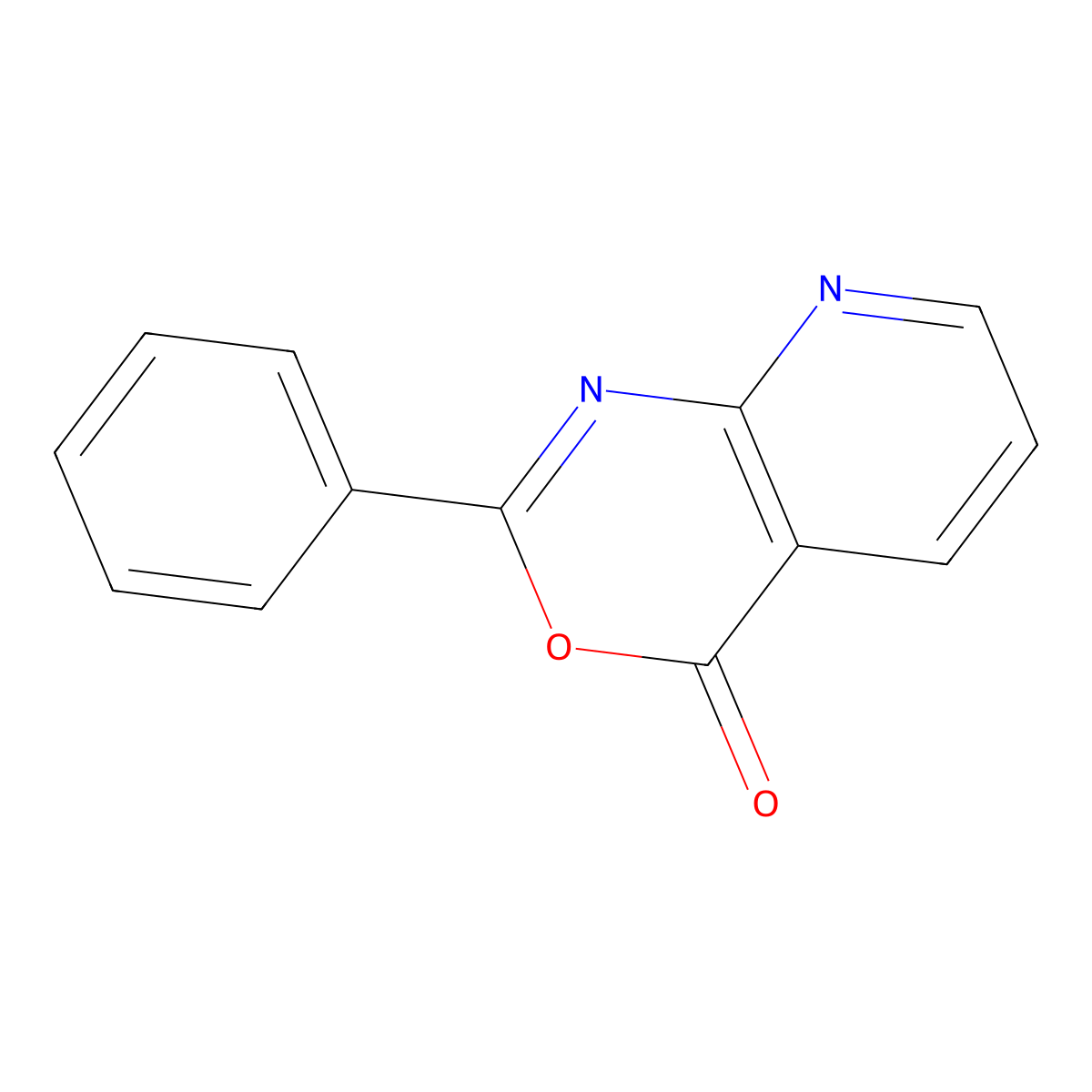 2-Phenyl-4H-pyrido[2,3-d][1,3]oxazin-4-one molecular structure, CAS 23411-09-8