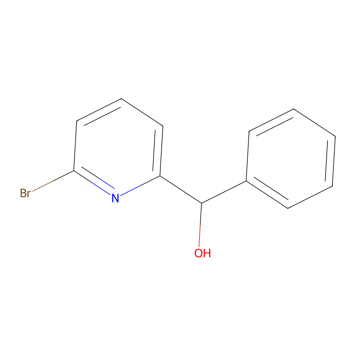(6-Bromopyridin-2-YL)(phenyl)methanol molecular structure, CAS 234111-09-2