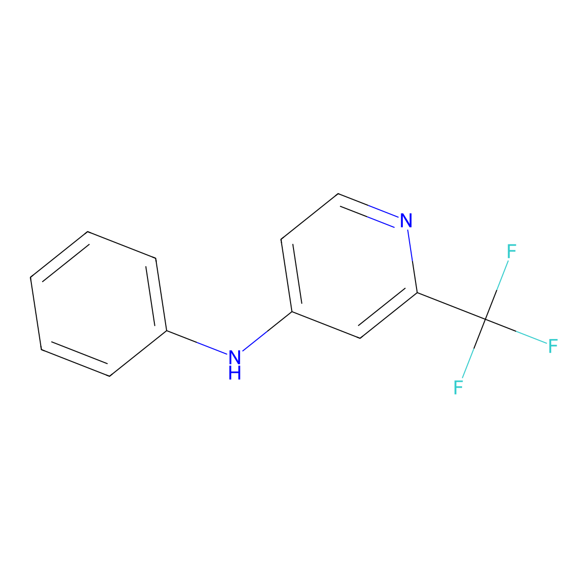 N-phenyl-2-(trifluoromethyl)pyridin-4-amine molecular structure, CAS 234112-18-6