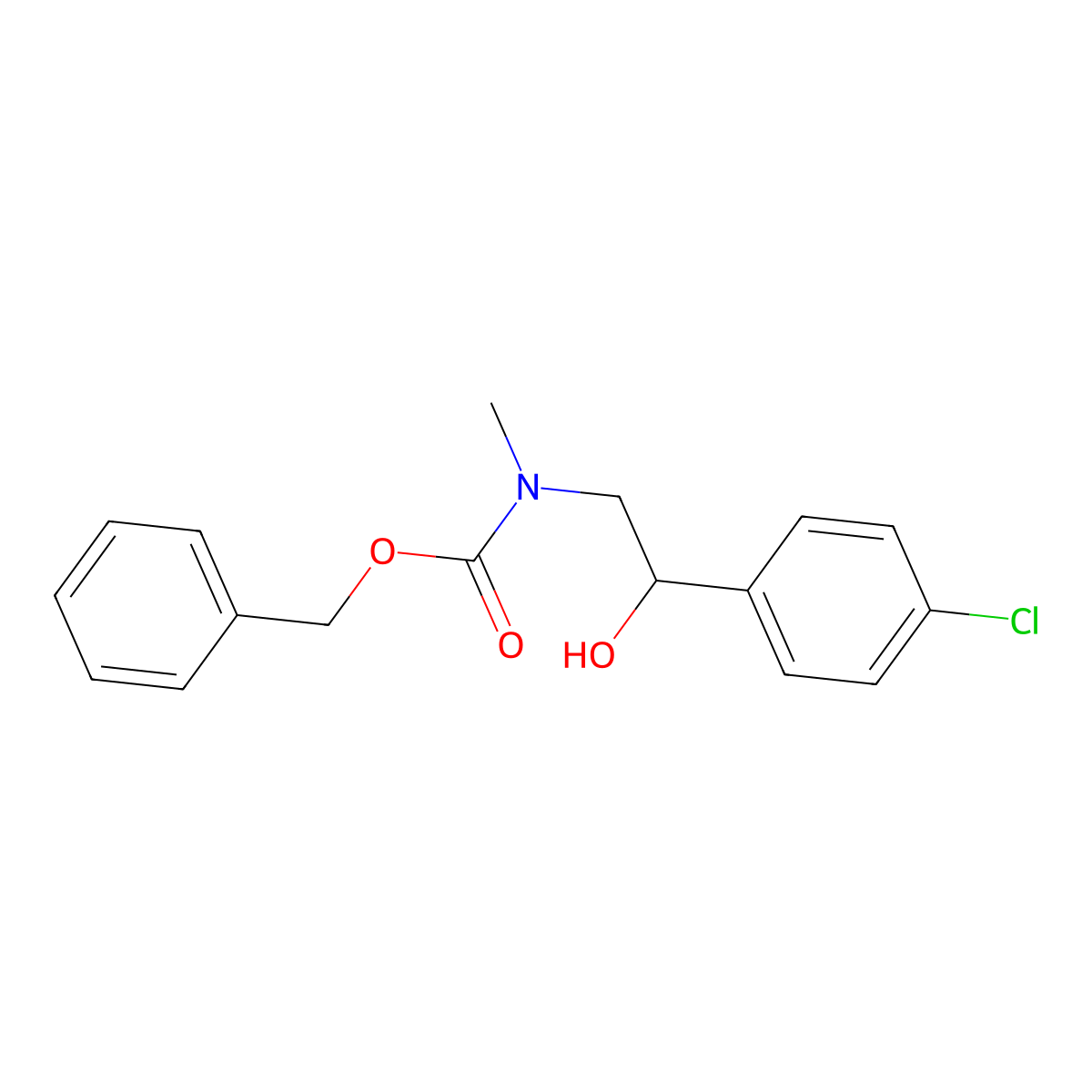 benzyl N-[2-(4-chlorophenyl)-2-hydroxyethyl]-N-methylcarbamate molecular structure, CAS 2341172-16-3