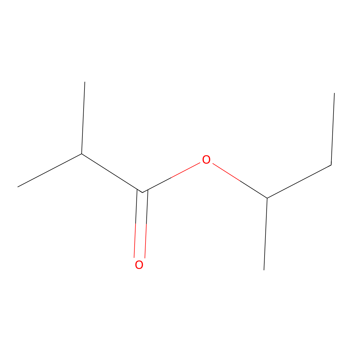 1-Methylpropyl isobutyrate molecular structure, CAS 23412-21-7