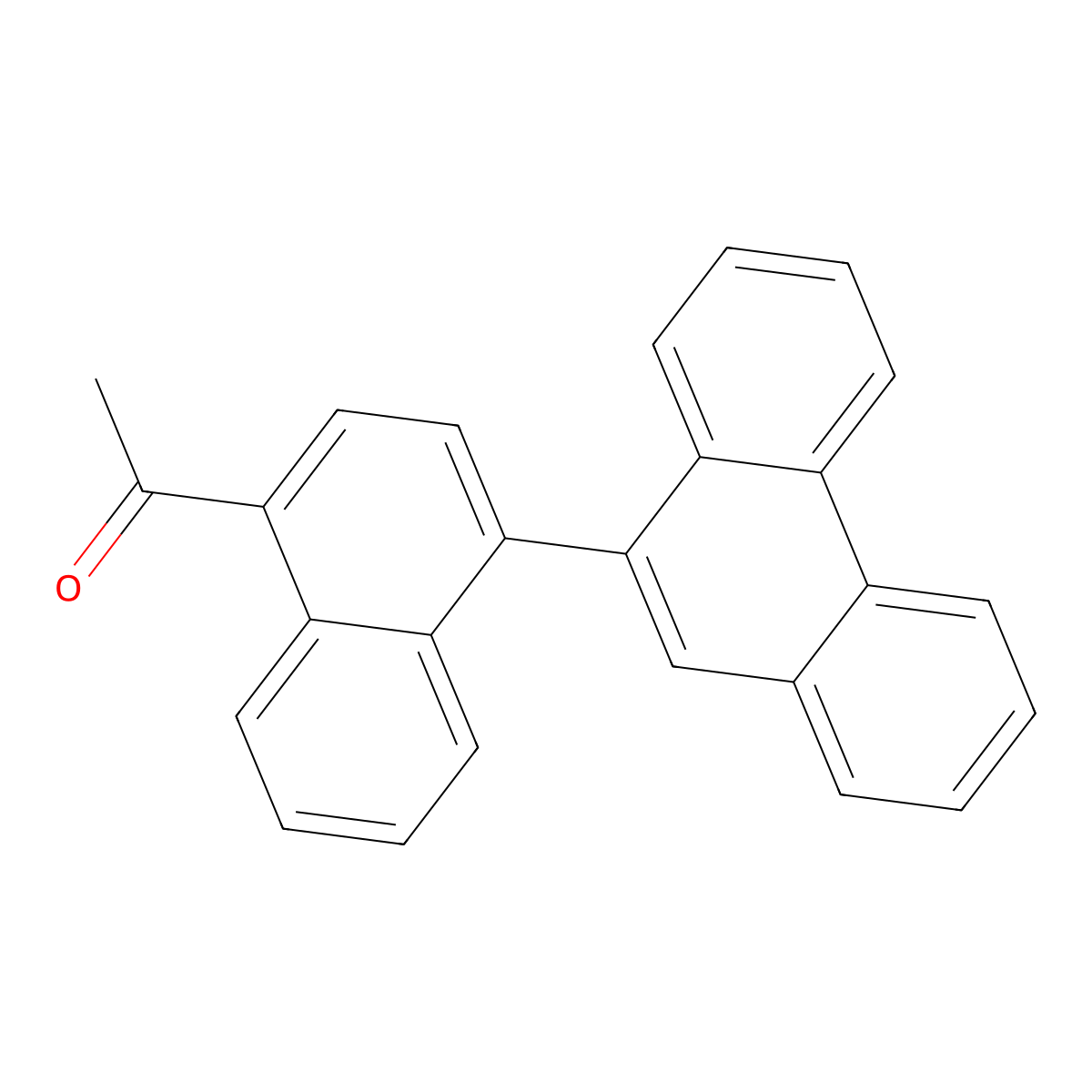 1-[4-(9-Phenanthrenyl)-1-naphthalenyl]ethanone molecular structure, CAS 2341409-22-9