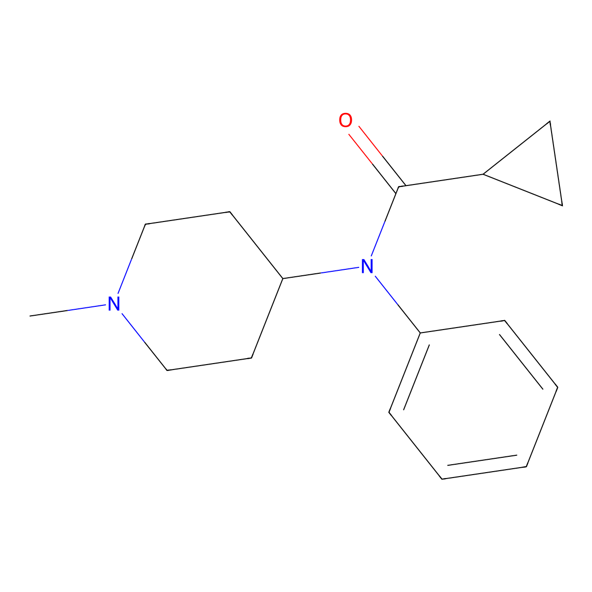 N-methyl cyclopropyl norfentanyl molecular structure, CAS 2341528-17-2