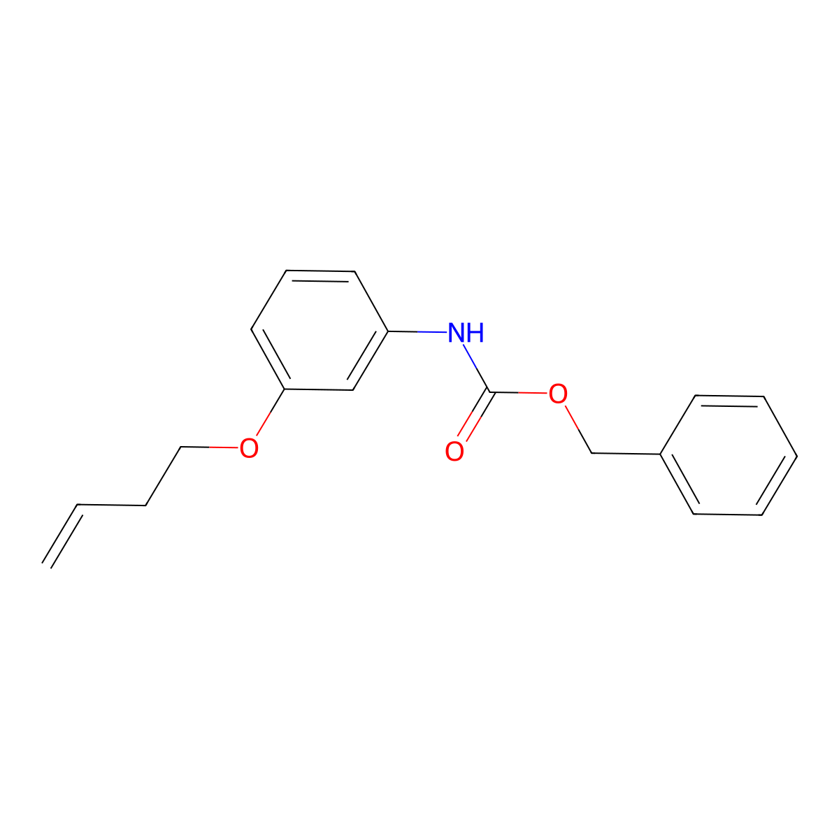 benzyl N-[3-(but-3-en-1-yloxy)phenyl]carbamate molecular structure, CAS 2341542-33-2