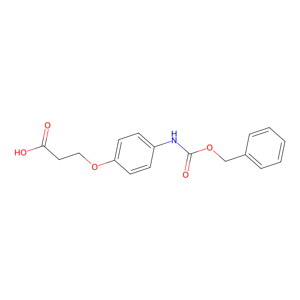 3-(4-{[(Benzyloxy)carbonyl]amino}phenoxy)propanoic acid molecular structure, CAS 2341546-81-2