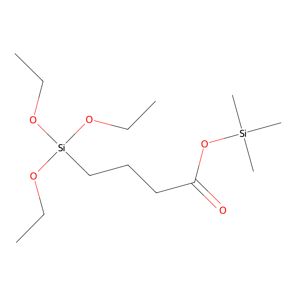 Butanoic acid, 4-(triethoxysilyl)-, trimethylsilyl ester molecular structure, CAS 23416-06-0