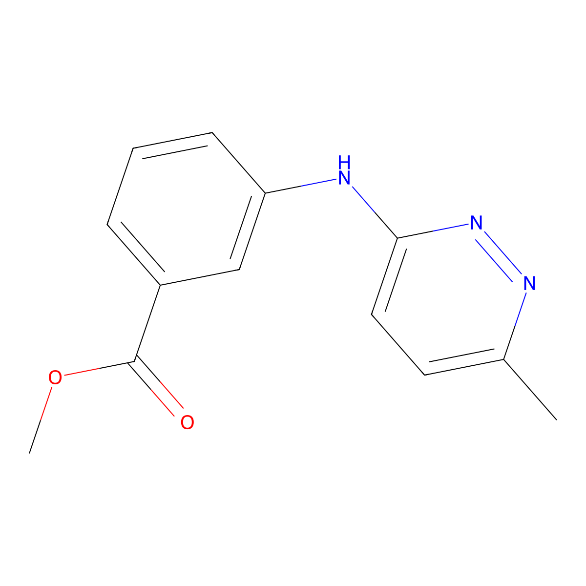 Methyl 3-[(6-methylpyridazin-3-yl)amino]benzoate molecular structure, CAS 2341666-59-7