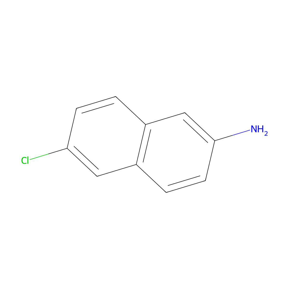 6-Chloronaphthalen-2-amine molecular structure, CAS 23417-61-0