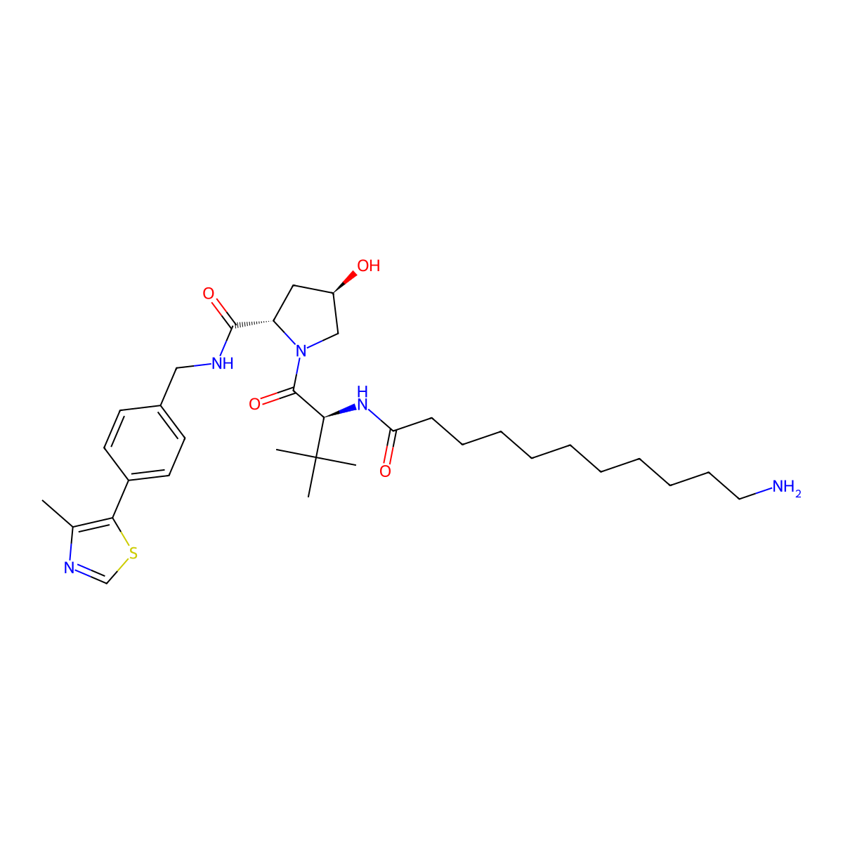 (S,R,S)-Ahpc-C10-NH2 molecular structure, CAS 2341796-74-3