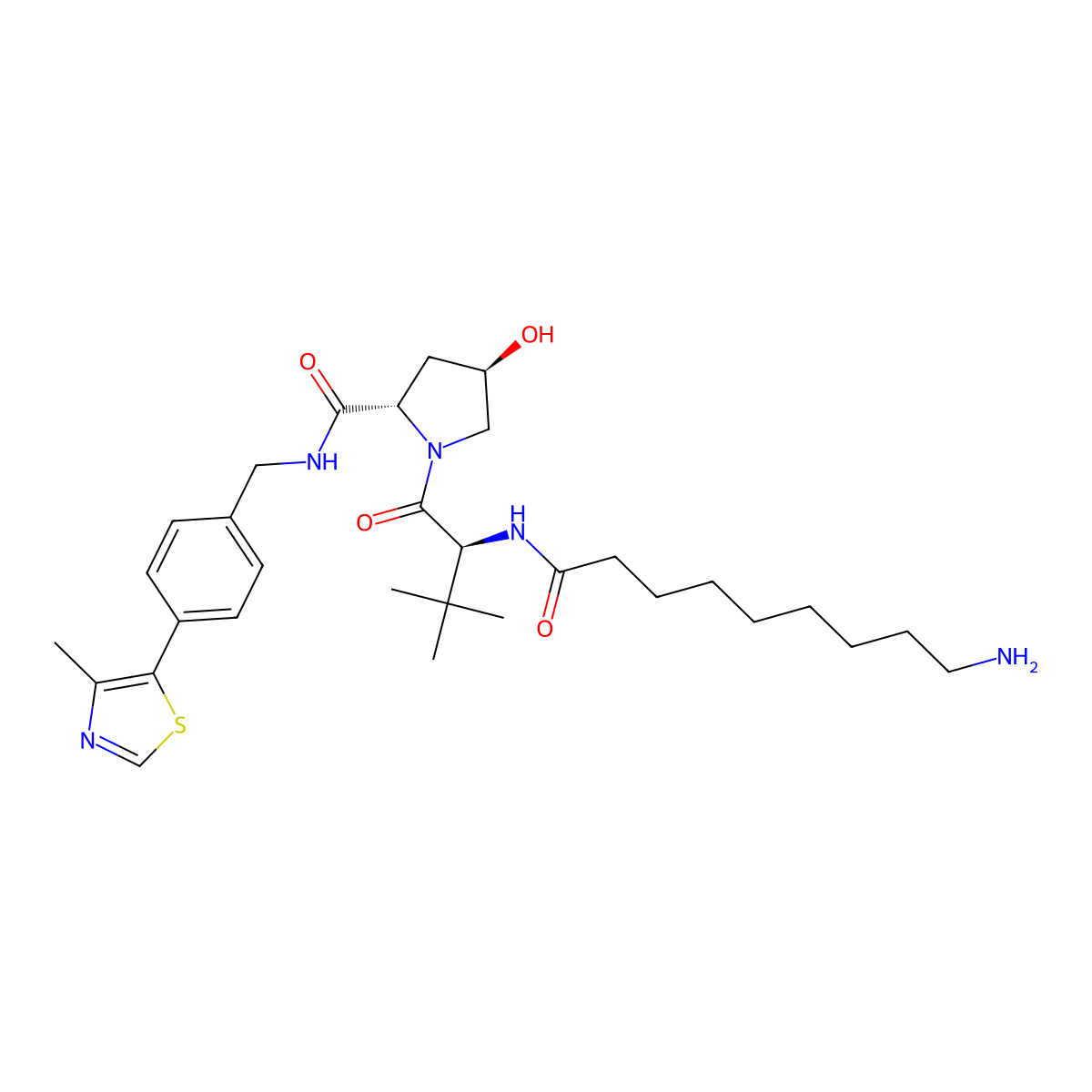 (S,R,S)-Ahpc-C8-NH2 molecular structure, CAS 2341796-79-8