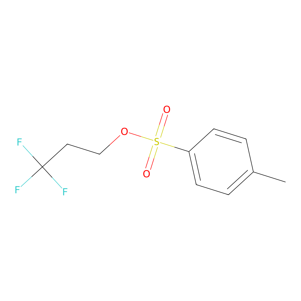 3,3,3-Trifluoroprop-1-yl toluene-4-sulphonate molecular structure, CAS 2342-67-8