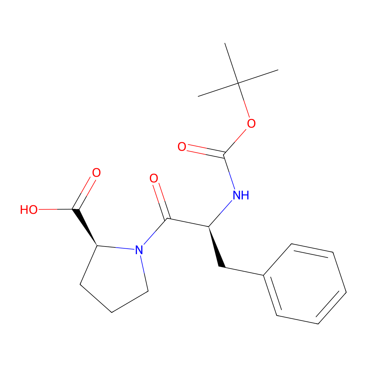 Boc-Phe-Pro-OH molecular structure, CAS 23420-32-8