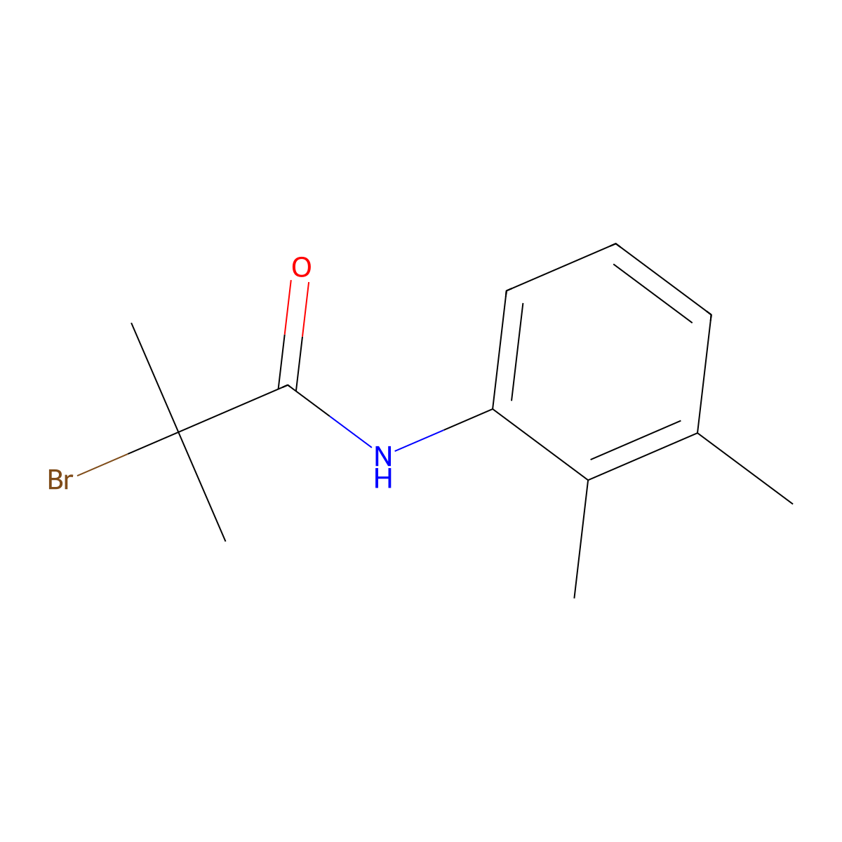2-bromo-N-(2,3-dimethylphenyl)-2-methylpropanamide molecular structure, CAS 23423-39-4