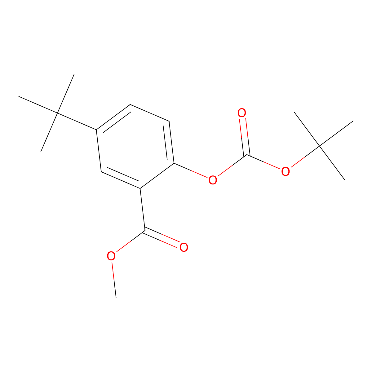 Methyl 2-((tert-butoxycarbonyl)oxy)-5-(tert-butyl)benzoate molecular structure, CAS 2342594-39-0