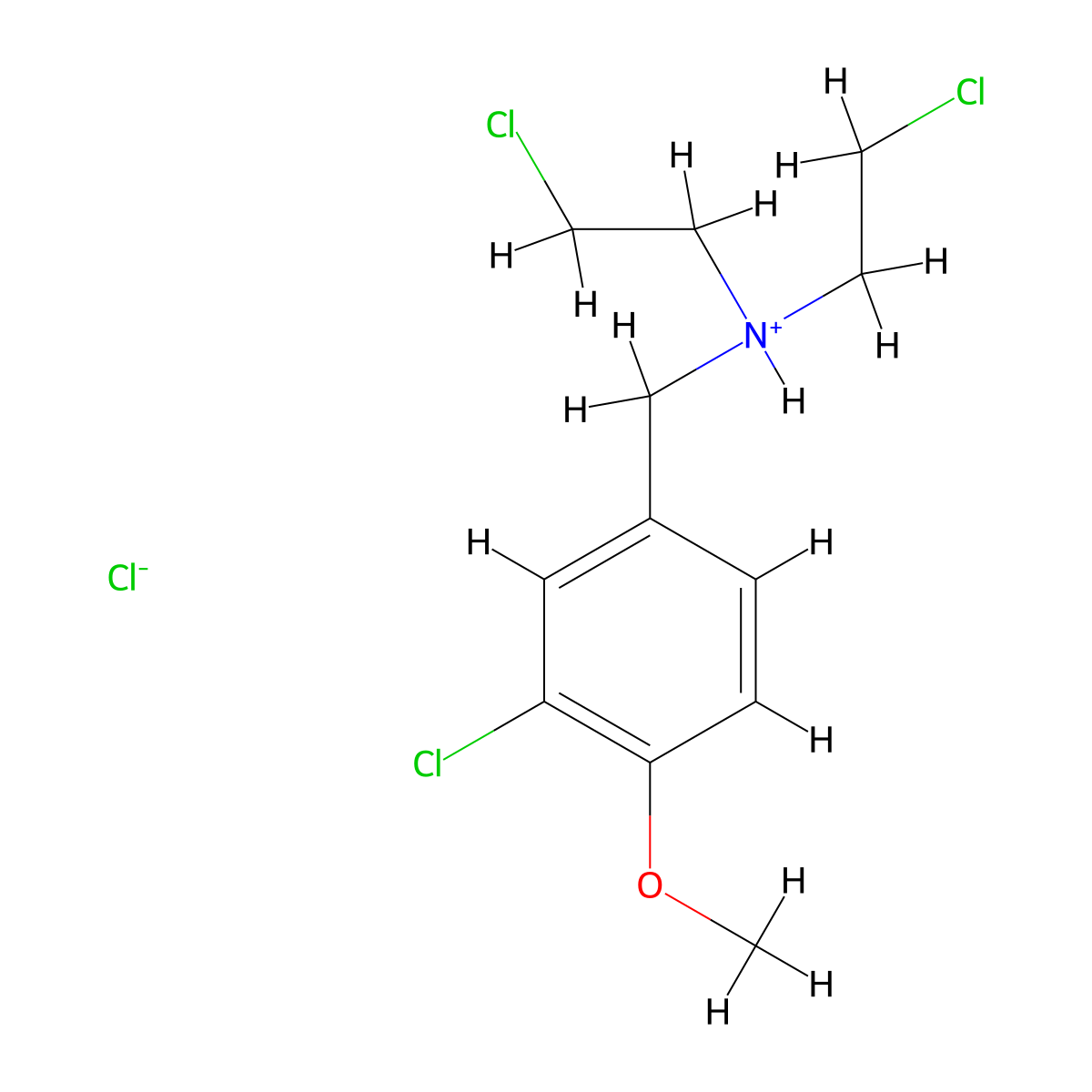 N,N-Bis(2-chloroethyl)-3-chloro-4-methoxybenzylamine hydrochloride molecular structure, CAS 23426-14-4