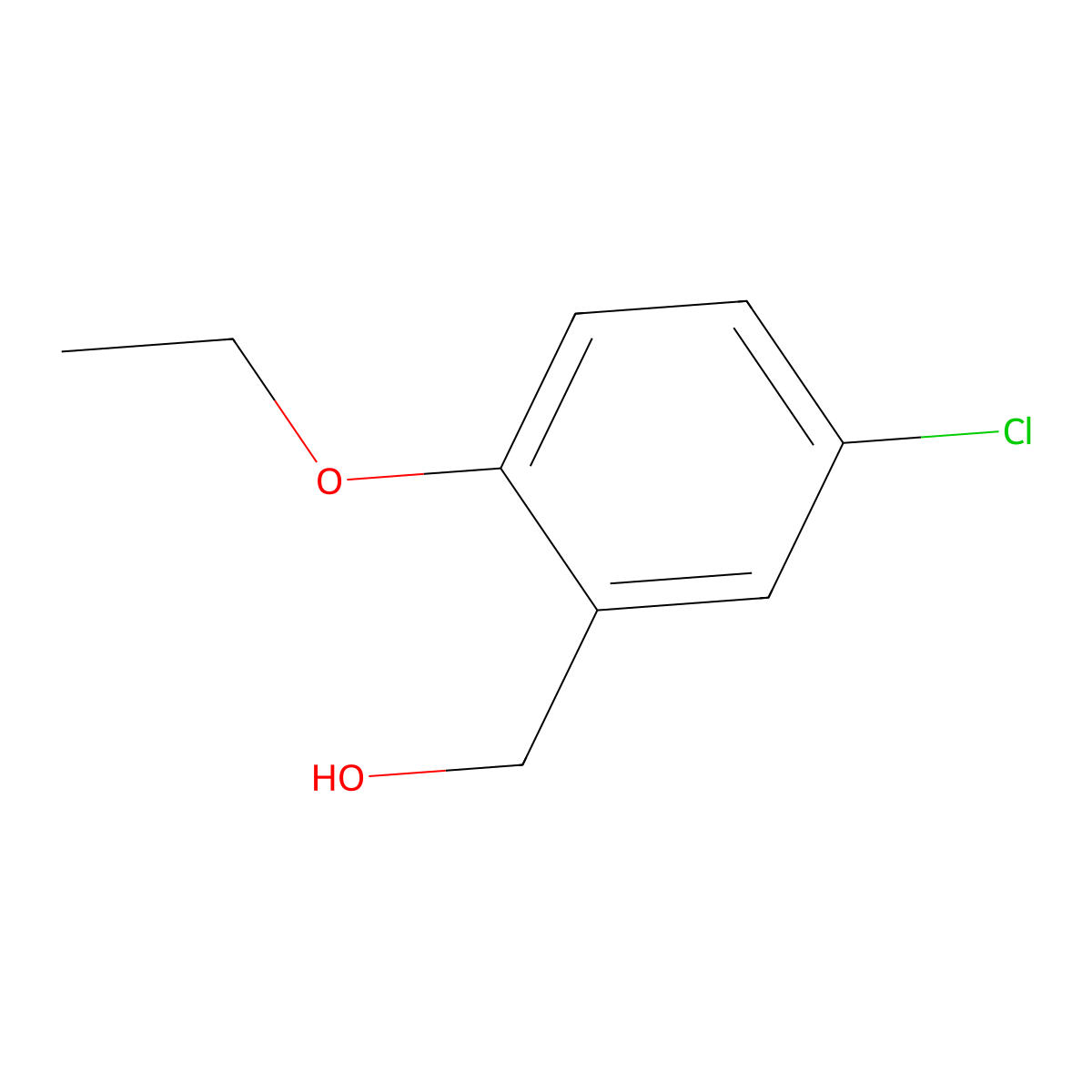 (5-Chloro-2-ethoxyphenyl)methanol molecular structure, CAS 23426-33-7