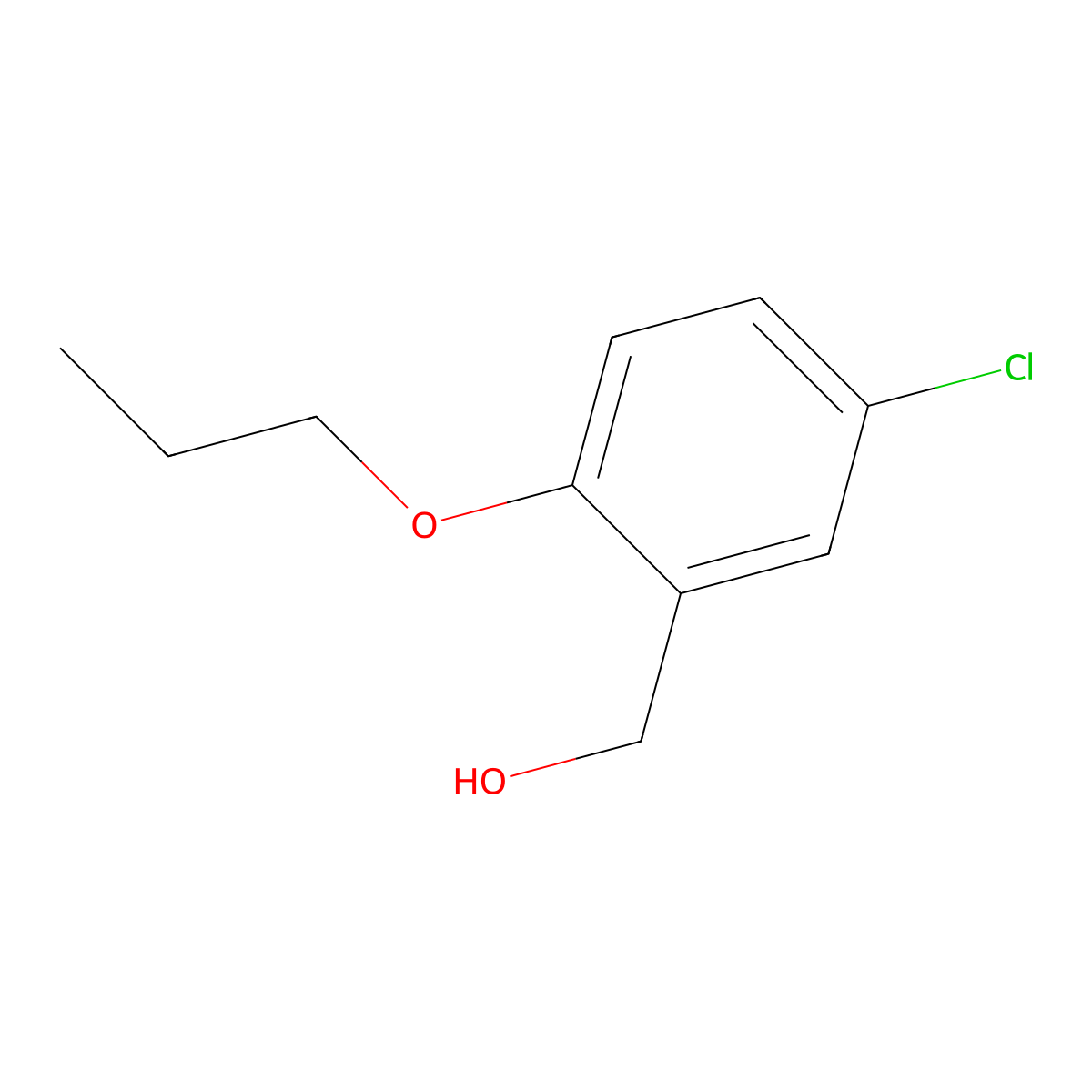 (5-Chloro-2-propoxyphenyl)methanol molecular structure, CAS 23426-34-8